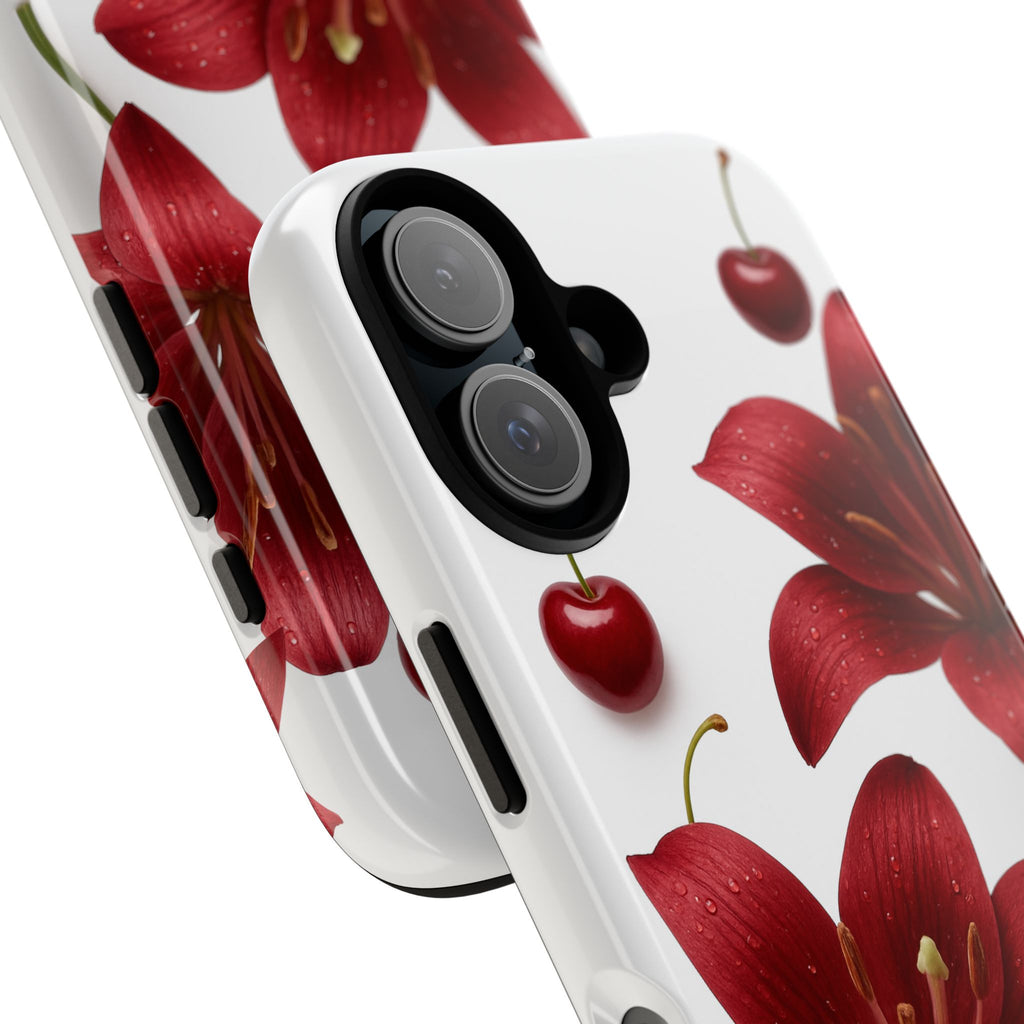 Floral Tough Phone Case, Beautiful Floral Design, Gift for Her, Risk Resistant Cover, Trendy Smartphone Accessory