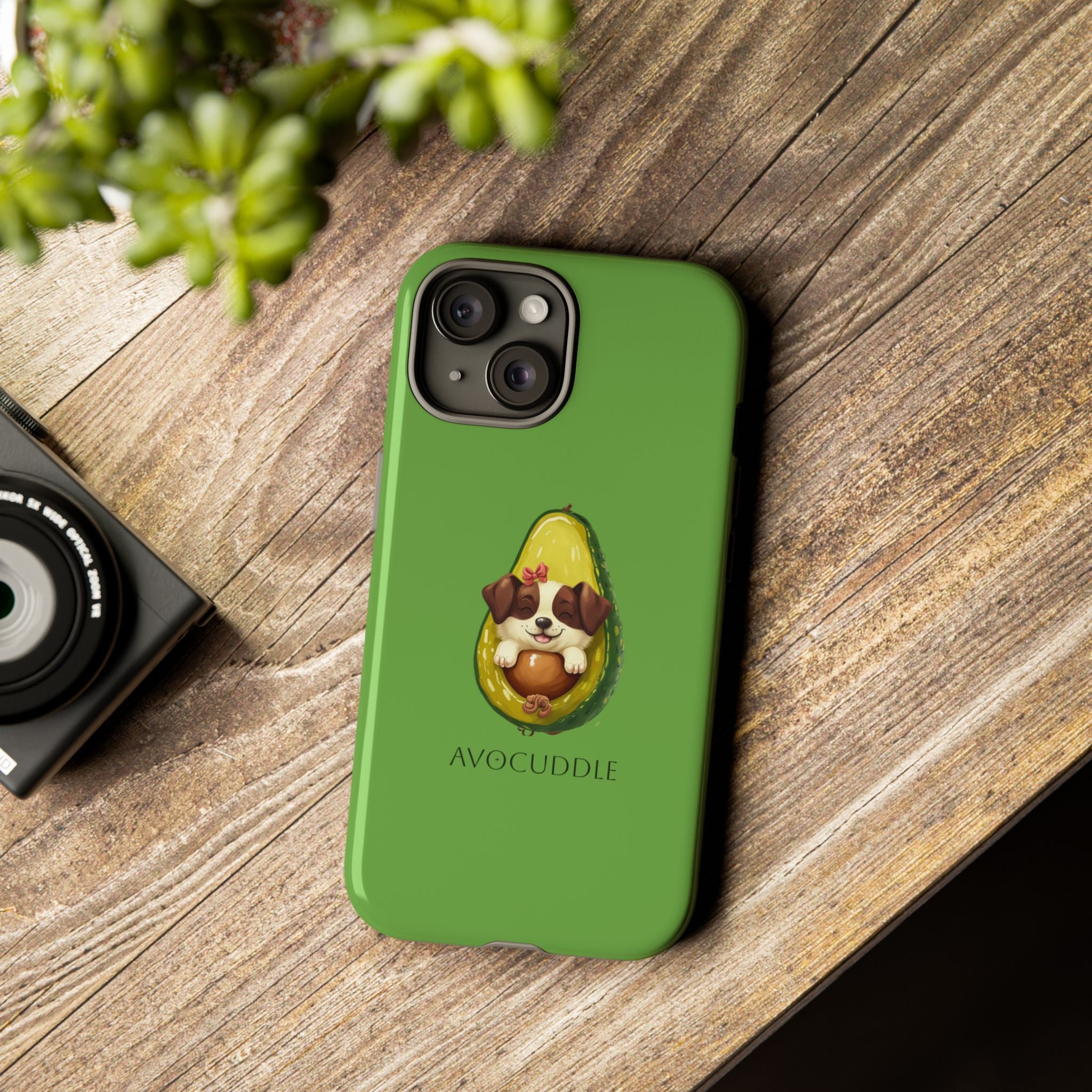 Cute Avocado Dog Phone Case - Pet Lover Gift, Animal Phone Cover, Quirky Accessory, Dog Mom Present, Custom Phone Case