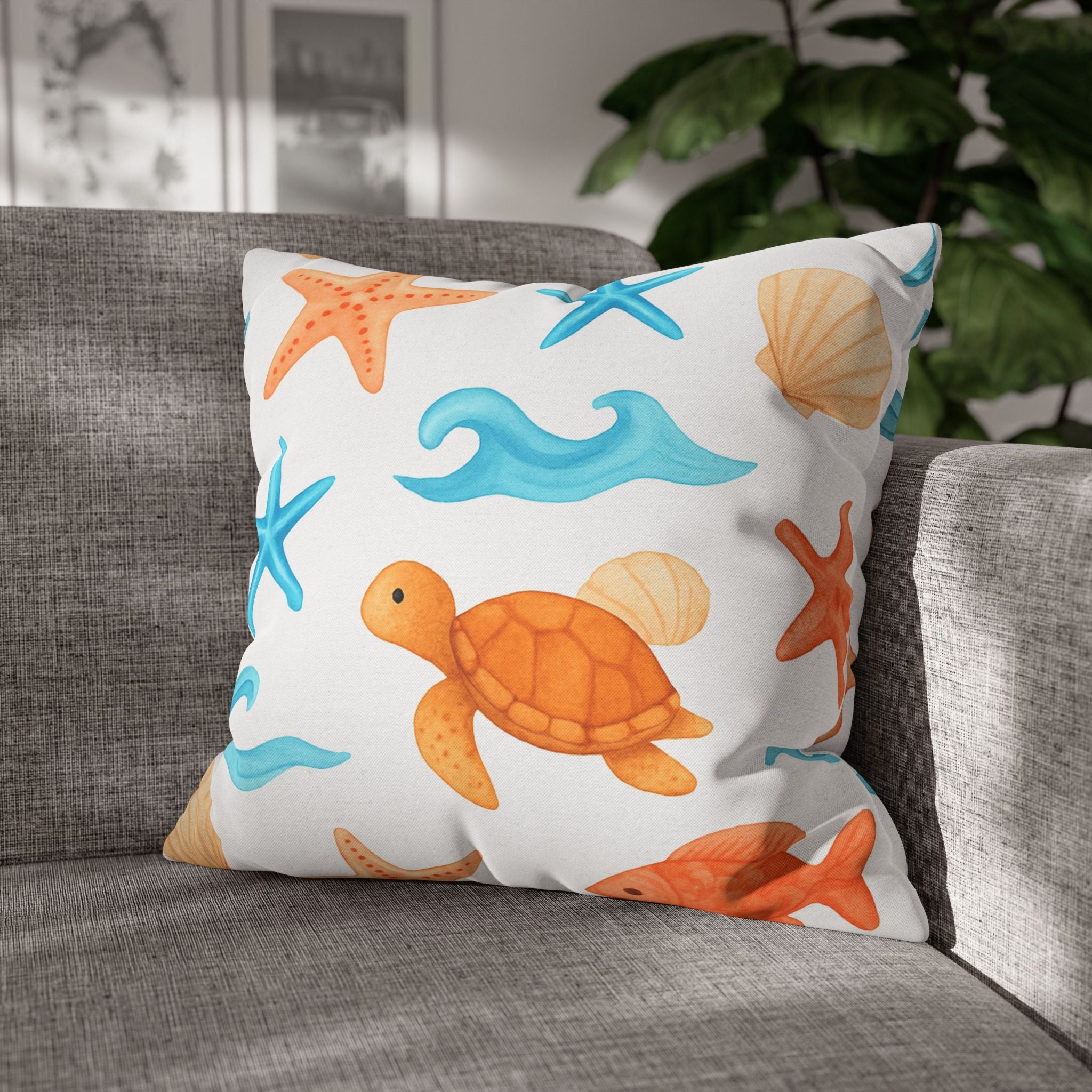 Beach-Themed Pillowcase, Coastal Decor, Ocean Vibes, Summer Gift, Nautical Home Accent