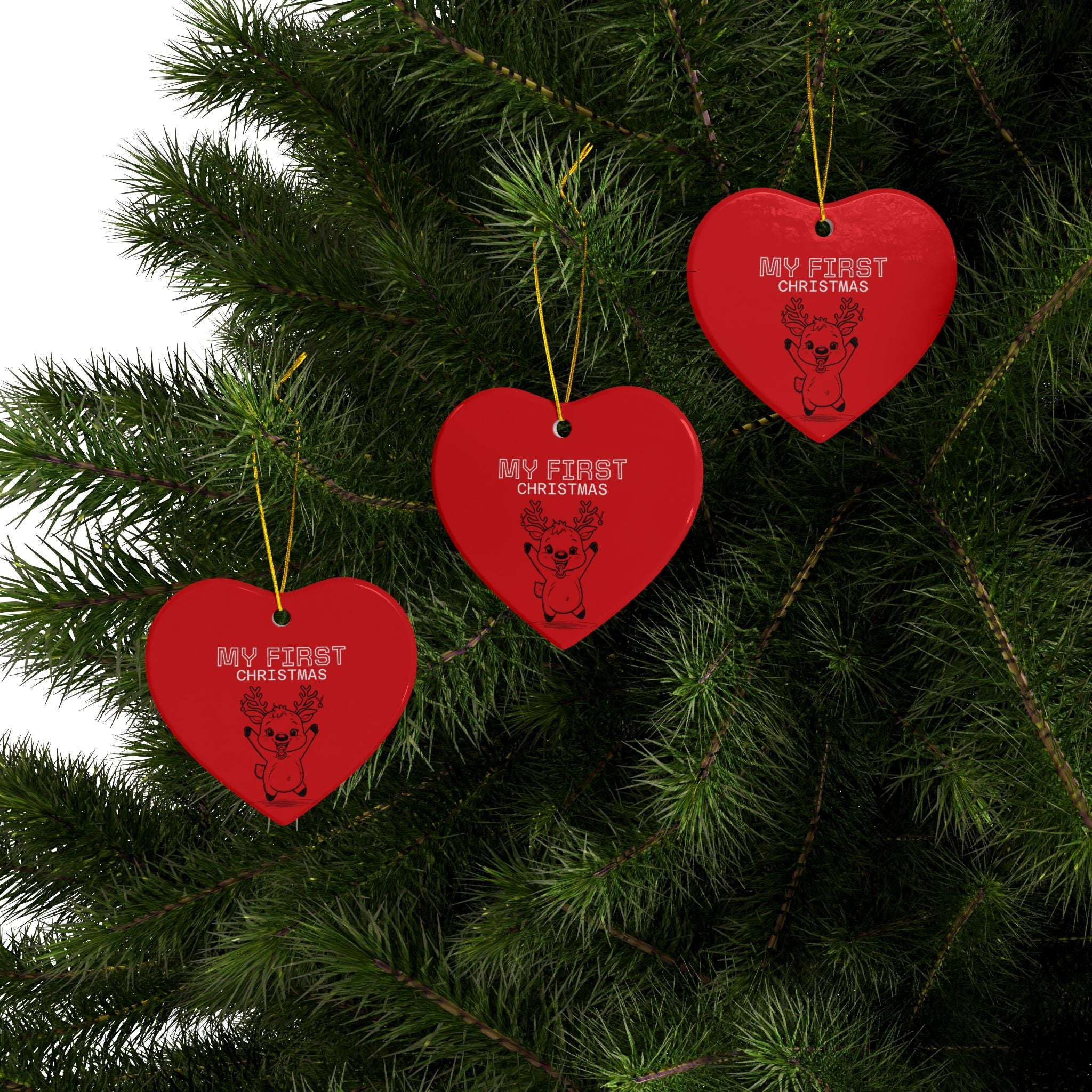 Ceramic Ornaments - Baby's First Christmas Set