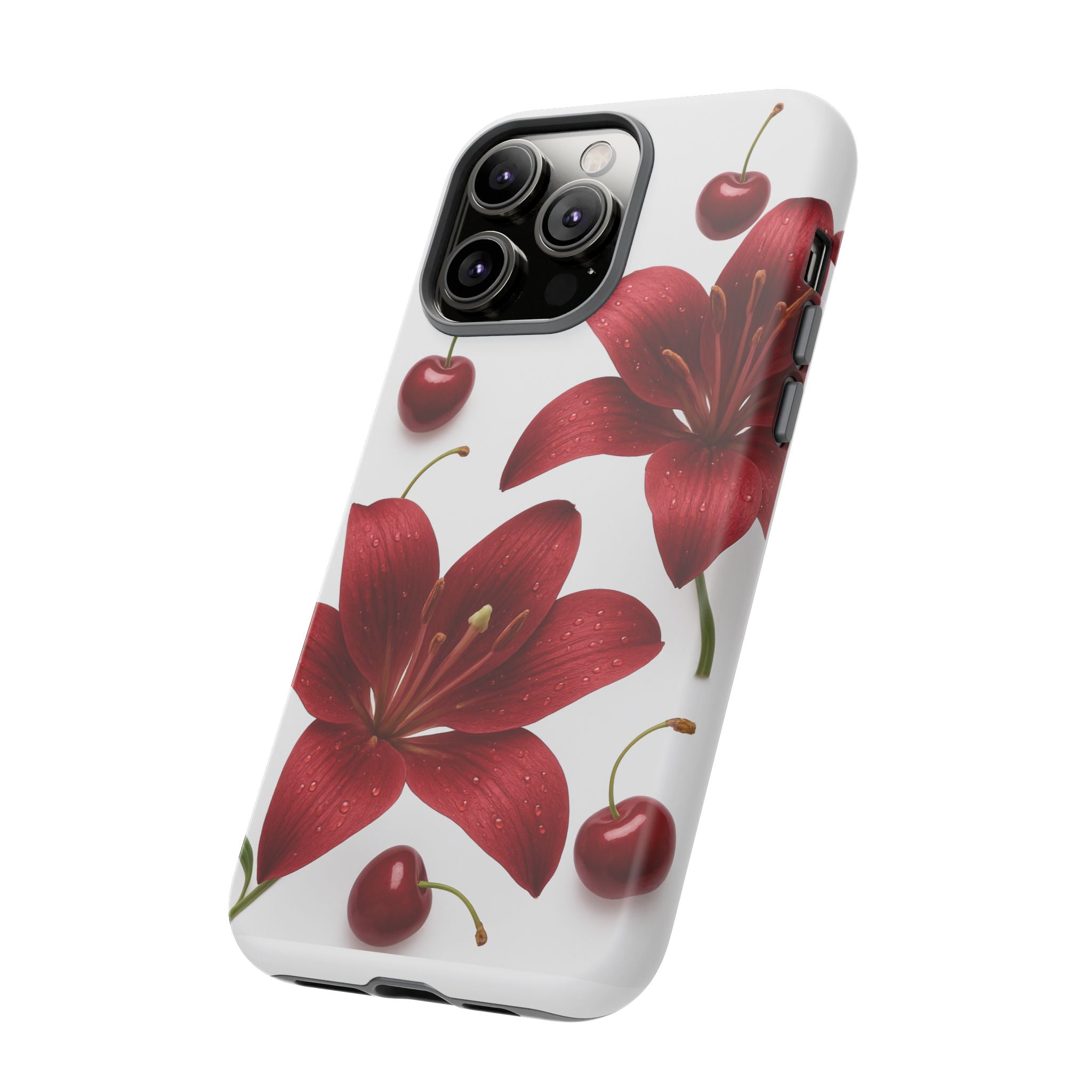 Floral Tough Phone Case, Beautiful Floral Design, Gift for Her, Risk Resistant Cover, Trendy Smartphone Accessory