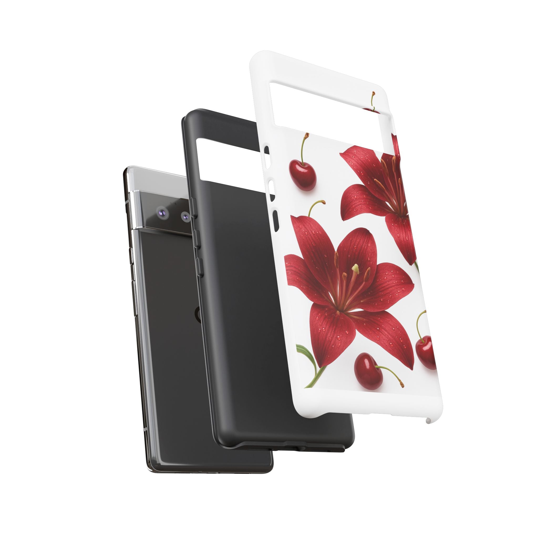 Floral Tough Phone Case, Beautiful Floral Design, Gift for Her, Risk Resistant Cover, Trendy Smartphone Accessory