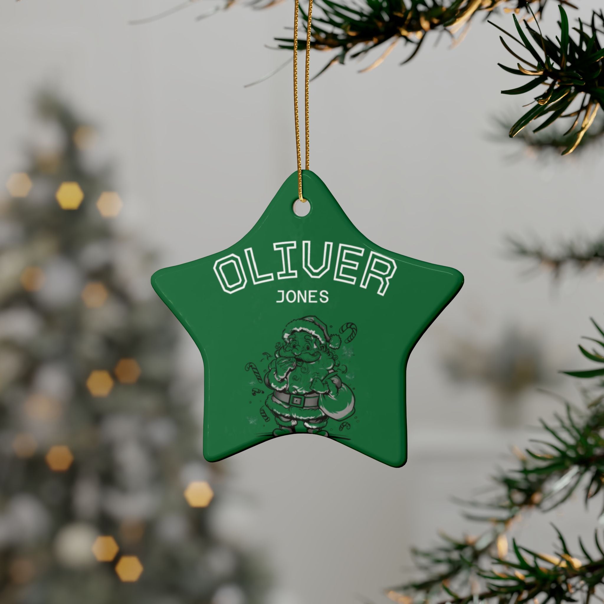 Personalized Heart-Shaped Ceramic Ornaments Set for Christmas and Holidays and In Loving Memory/Always In My Heart