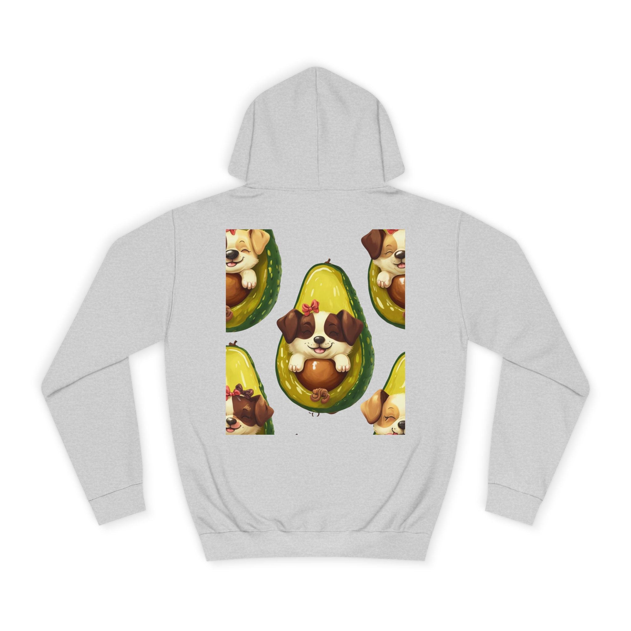 Adorable Puppy Avocado Unisex Hoodie - Cute, Cozy Sweater for Dog Lovers, Gift for Pet Owners, Birthday, Casual Wear, Trendy Apparel