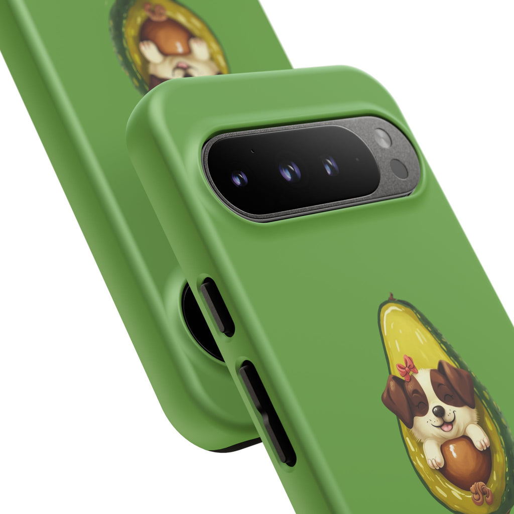 Cute Avocado Dog Phone Case - Pet Lover Gift, Animal Phone Cover, Quirky Accessory, Dog Mom Present, Custom Phone Case