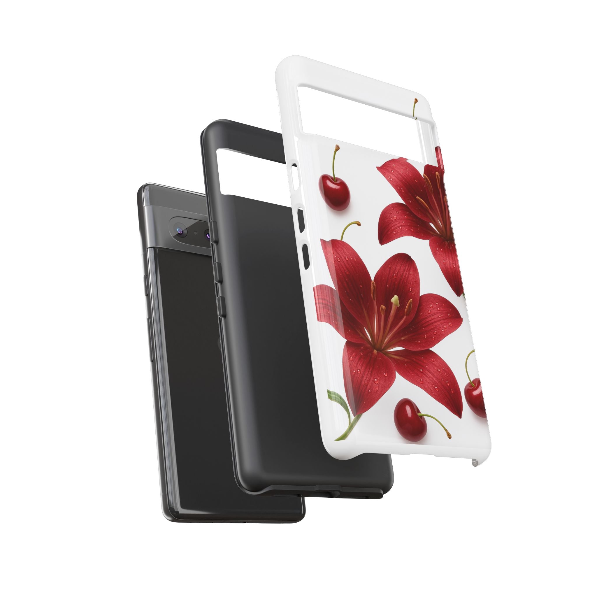 Floral Tough Phone Case, Beautiful Floral Design, Gift for Her, Risk Resistant Cover, Trendy Smartphone Accessory