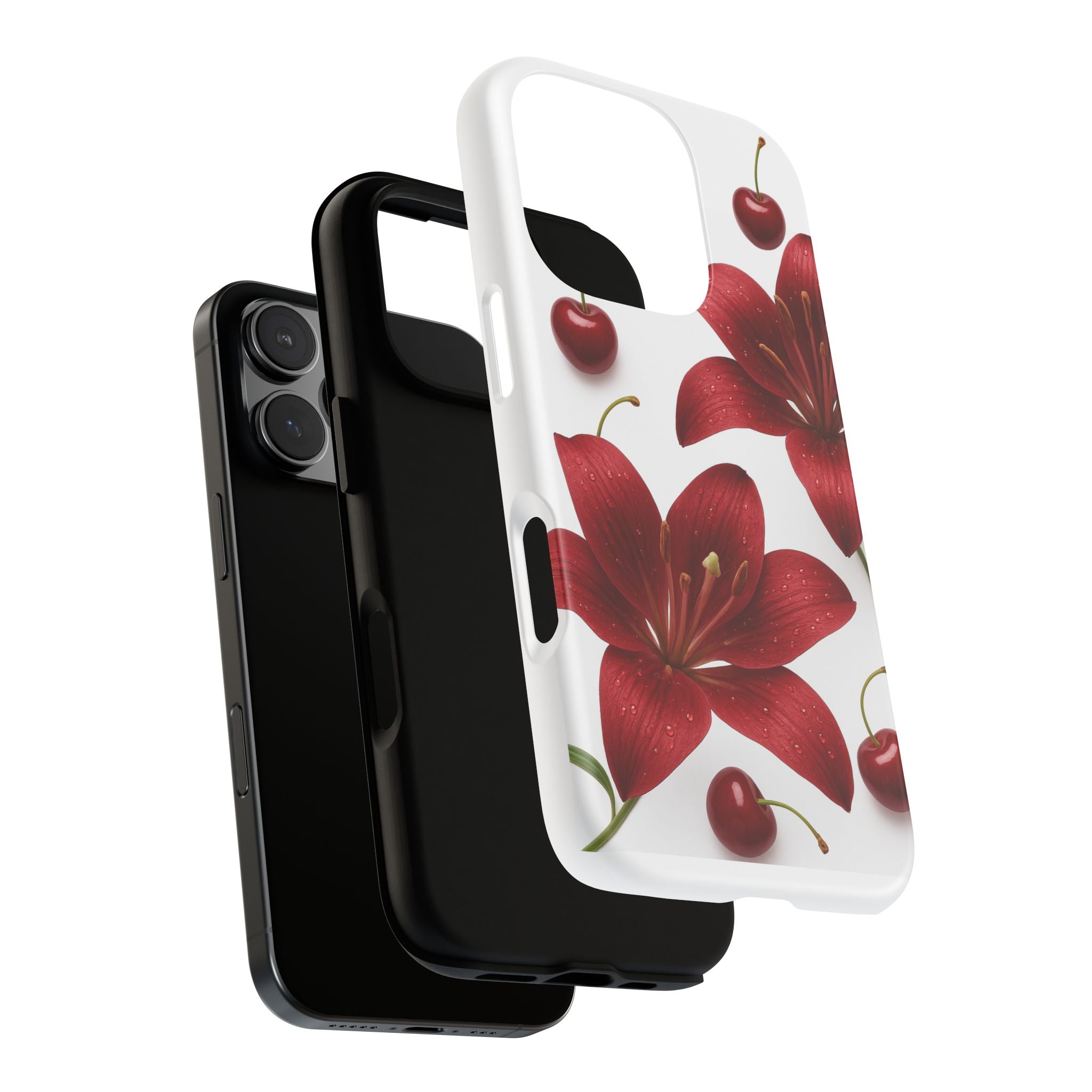 Floral Tough Phone Case, Beautiful Floral Design, Gift for Her, Risk Resistant Cover, Trendy Smartphone Accessory