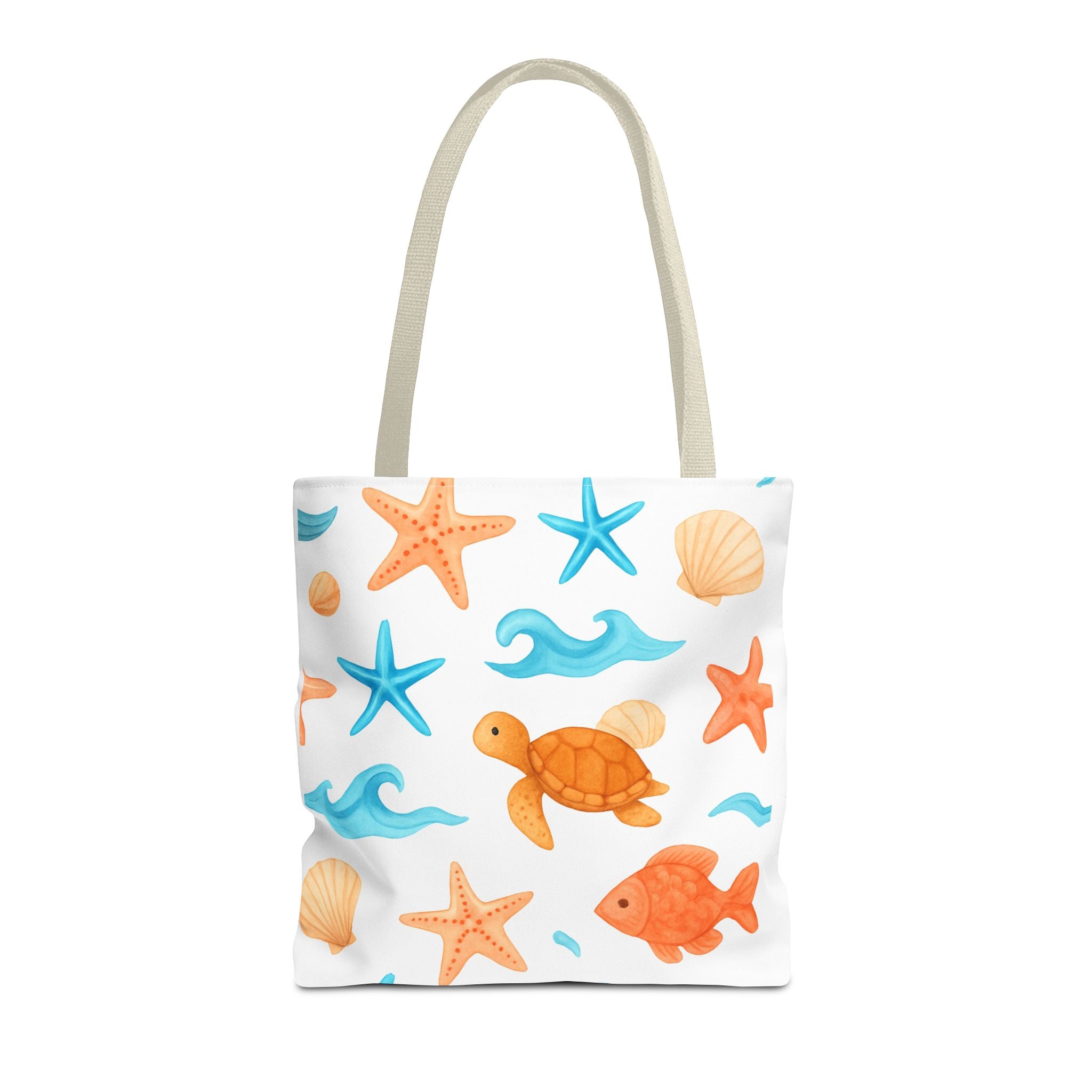 Ocean-Themed Tote Bag - Cute Beach Bag, Summer Accessories, Gift for Ocean Lovers, Lightweight Carryall, Summer Shopping Bag