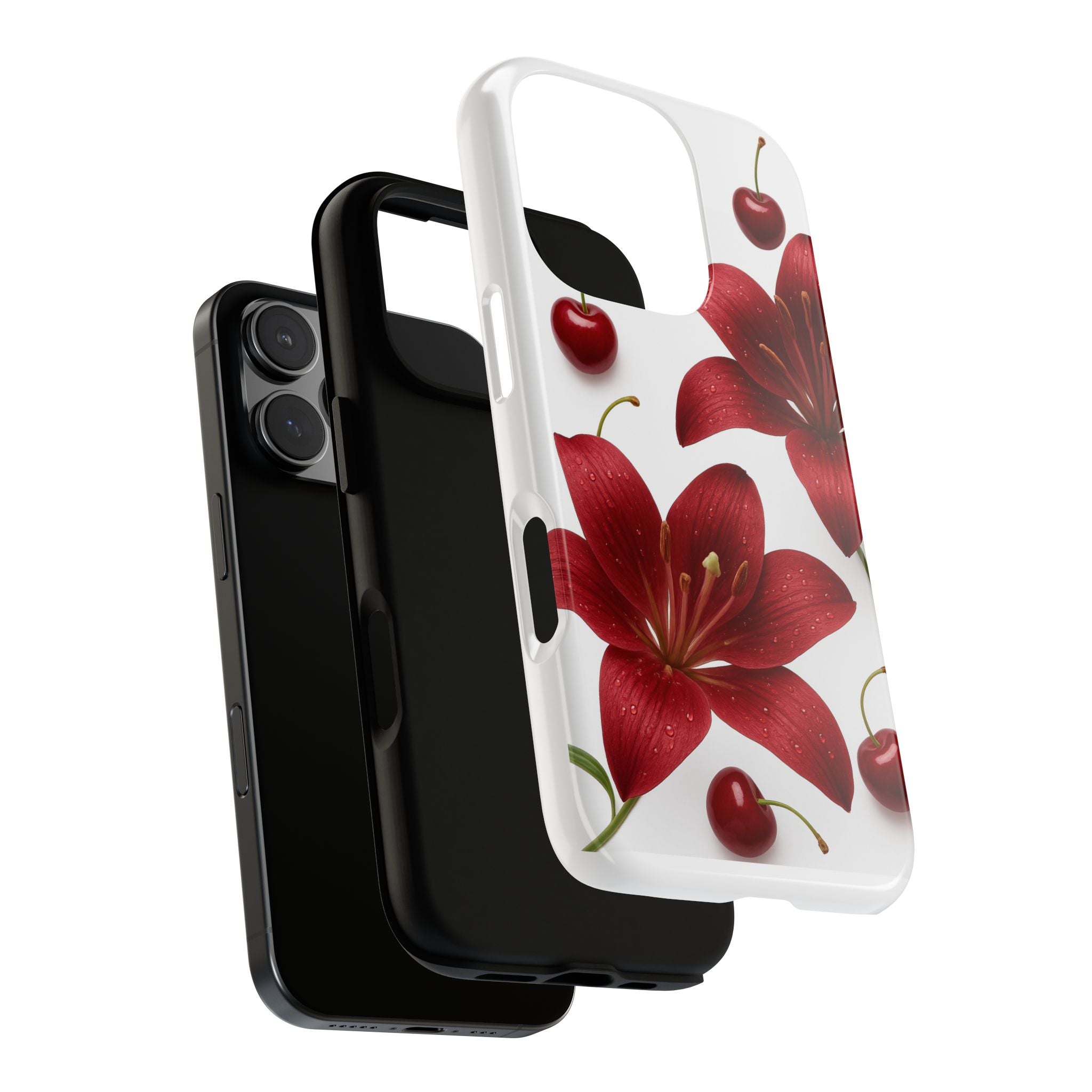 Floral Tough Phone Case, Beautiful Floral Design, Gift for Her, Risk Resistant Cover, Trendy Smartphone Accessory
