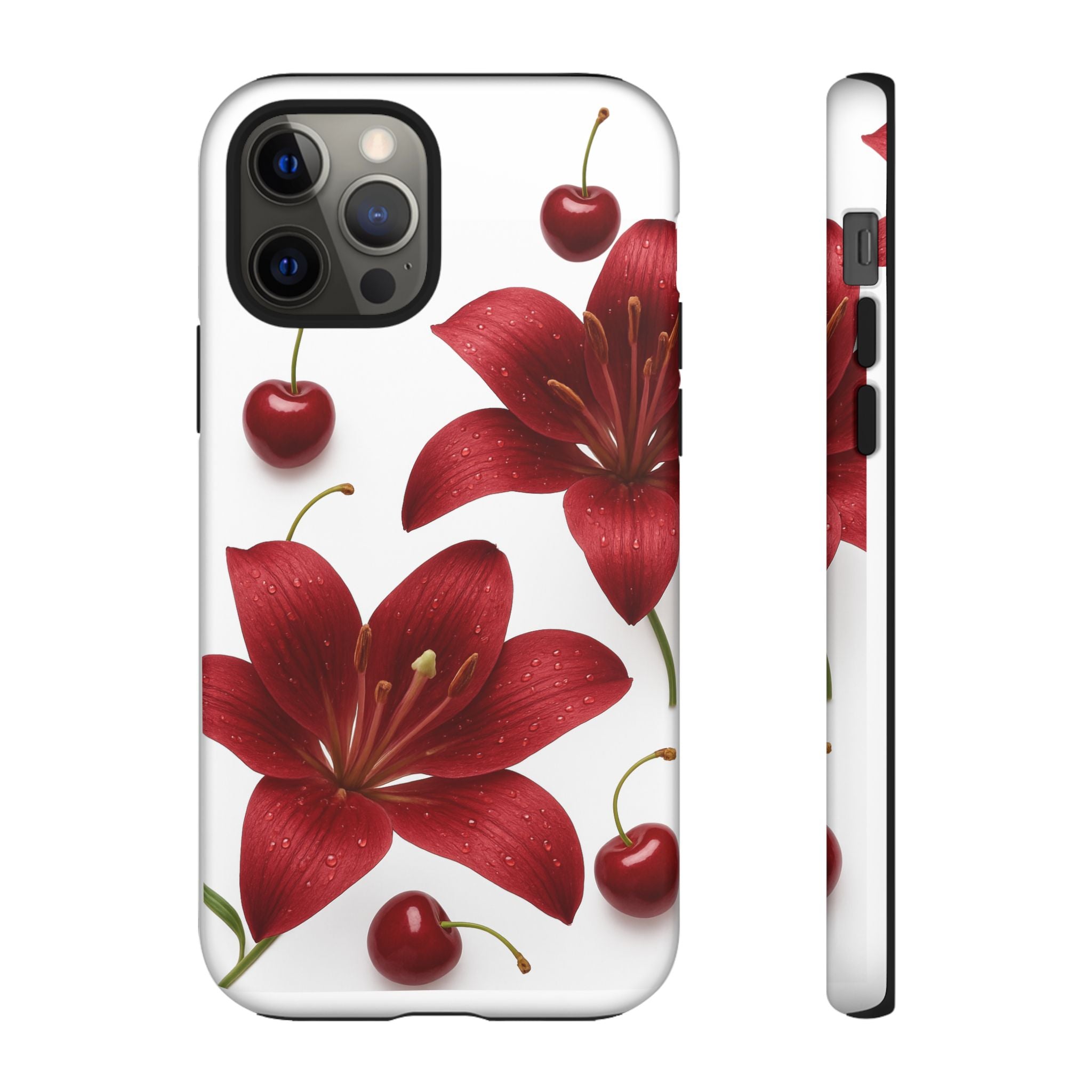 Floral Tough Phone Case, Beautiful Floral Design, Gift for Her, Risk Resistant Cover, Trendy Smartphone Accessory