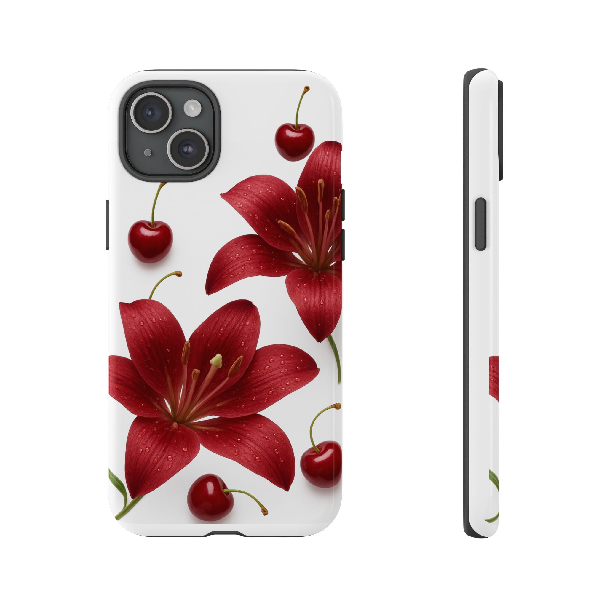 Floral Tough Phone Case, Beautiful Floral Design, Gift for Her, Risk Resistant Cover, Trendy Smartphone Accessory