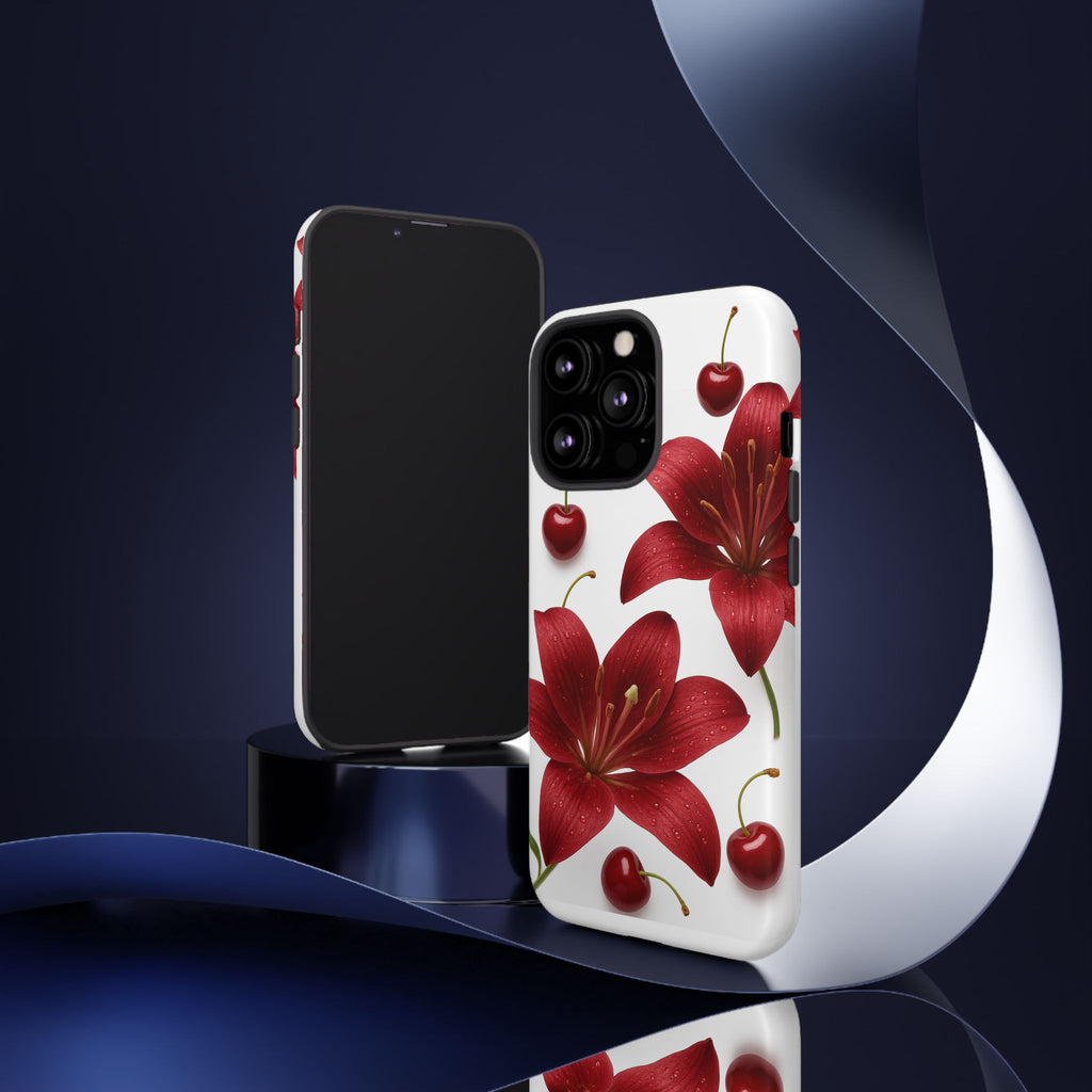 Floral Tough Phone Case, Beautiful Floral Design, Gift for Her, Risk Resistant Cover, Trendy Smartphone Accessory
