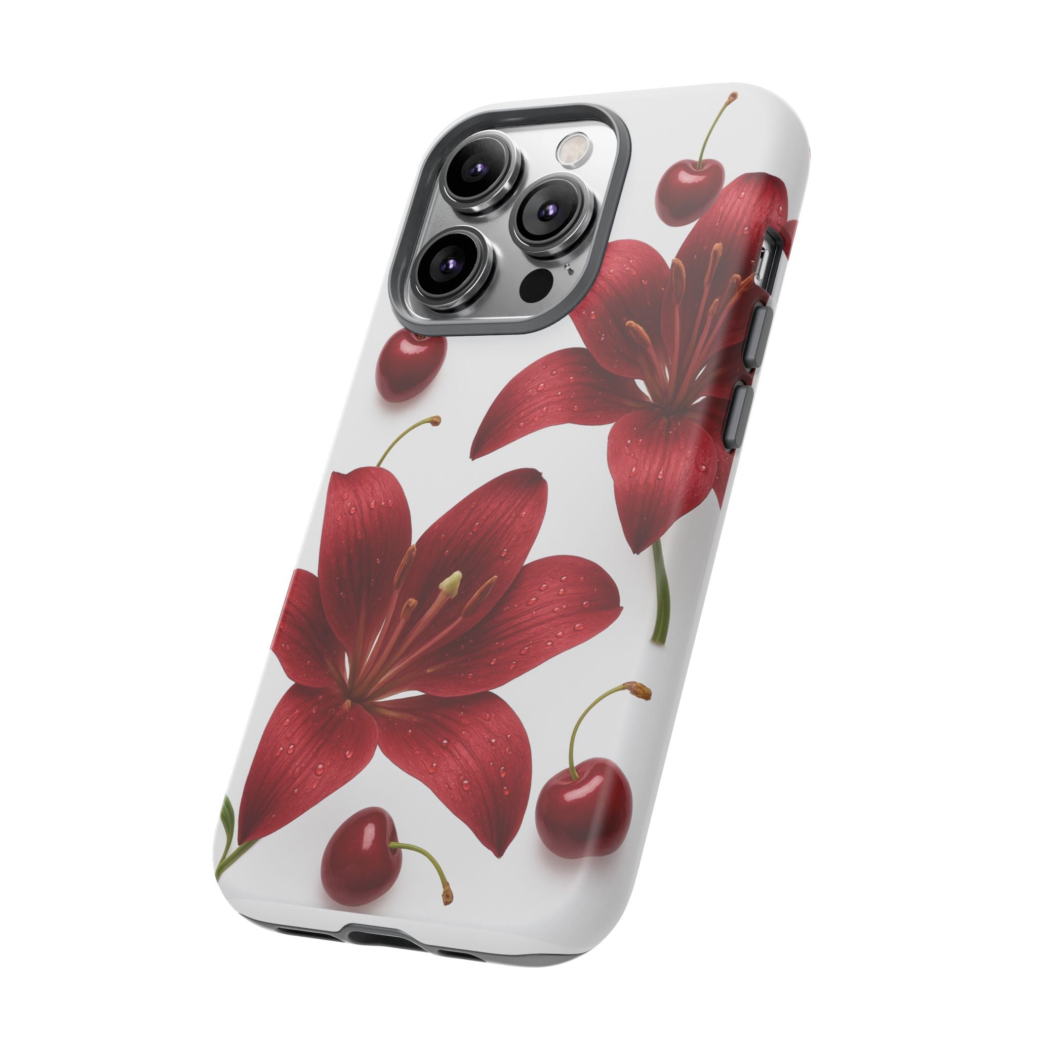 Floral Tough Phone Case, Beautiful Floral Design, Gift for Her, Risk Resistant Cover, Trendy Smartphone Accessory