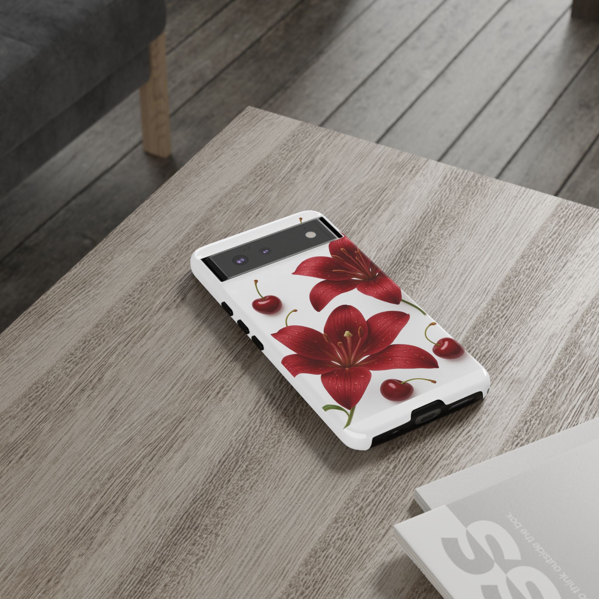 Floral Tough Phone Case, Beautiful Floral Design, Gift for Her, Risk Resistant Cover, Trendy Smartphone Accessory