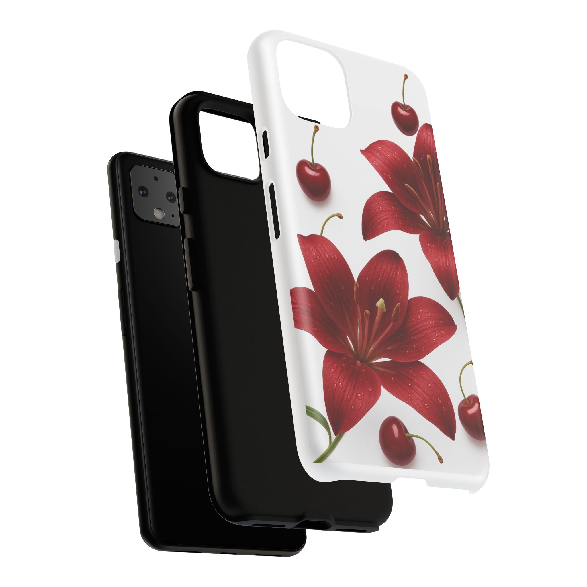 Floral Tough Phone Case, Beautiful Floral Design, Gift for Her, Risk Resistant Cover, Trendy Smartphone Accessory