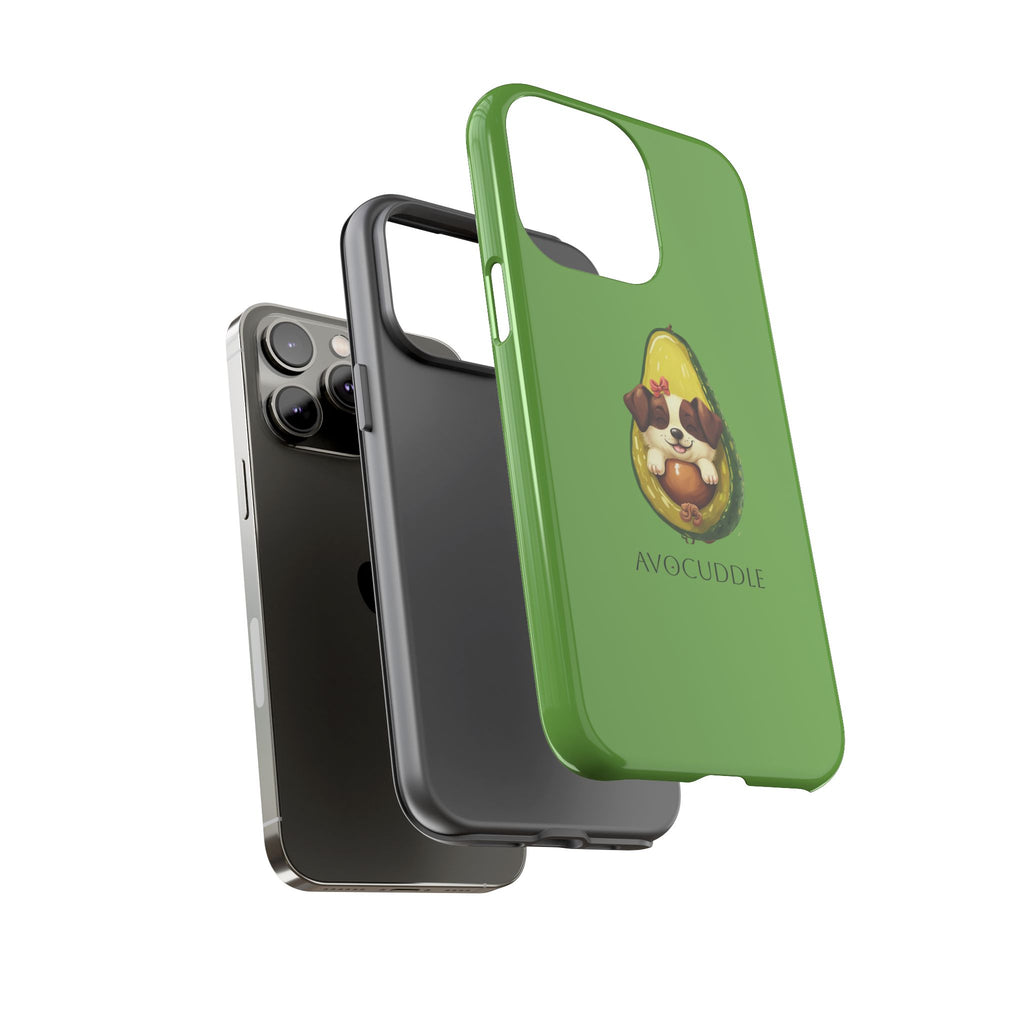 Cute Avocado Dog Phone Case - Pet Lover Gift, Animal Phone Cover, Quirky Accessory, Dog Mom Present, Custom Phone Case