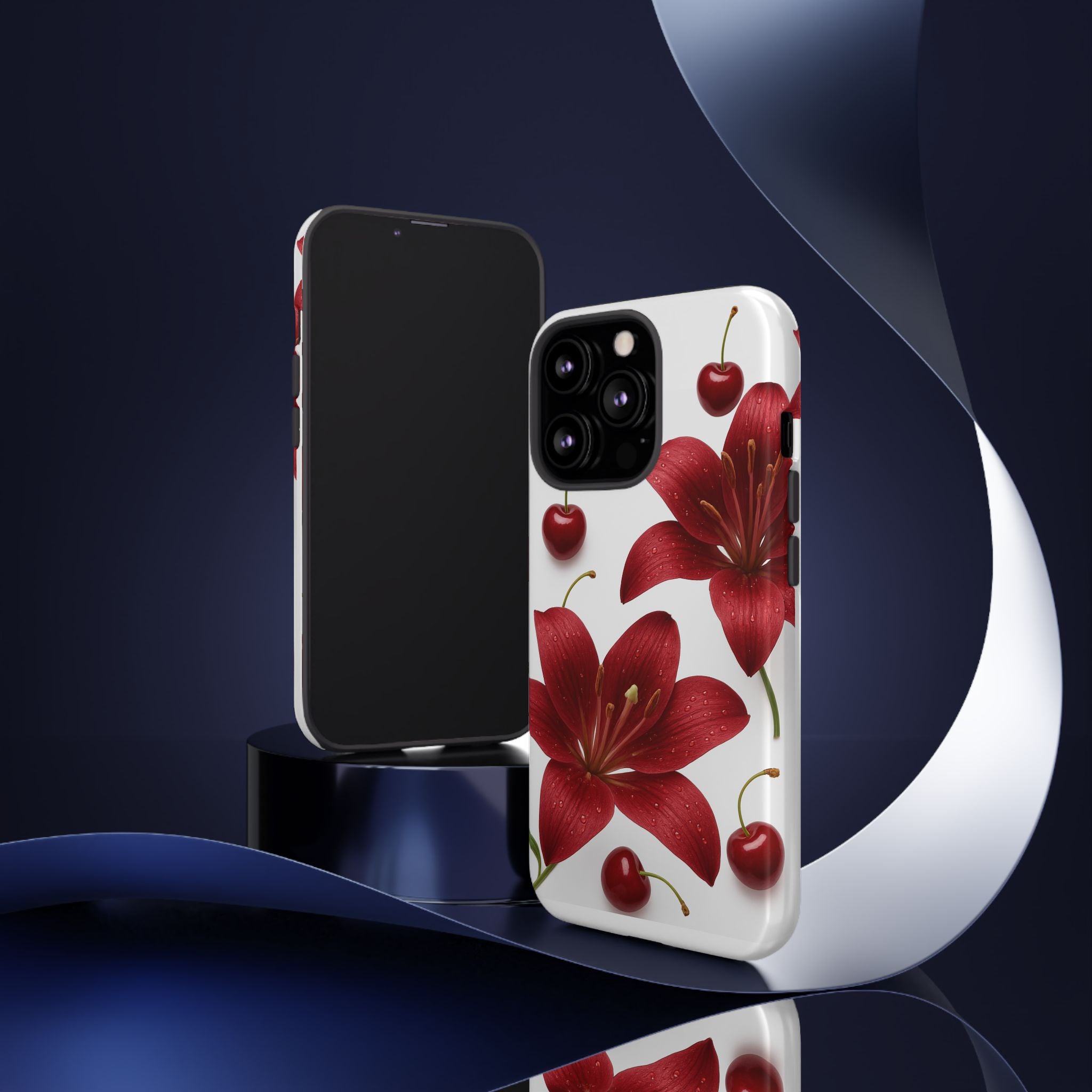 Floral Tough Phone Case, Beautiful Floral Design, Gift for Her, Risk Resistant Cover, Trendy Smartphone Accessory
