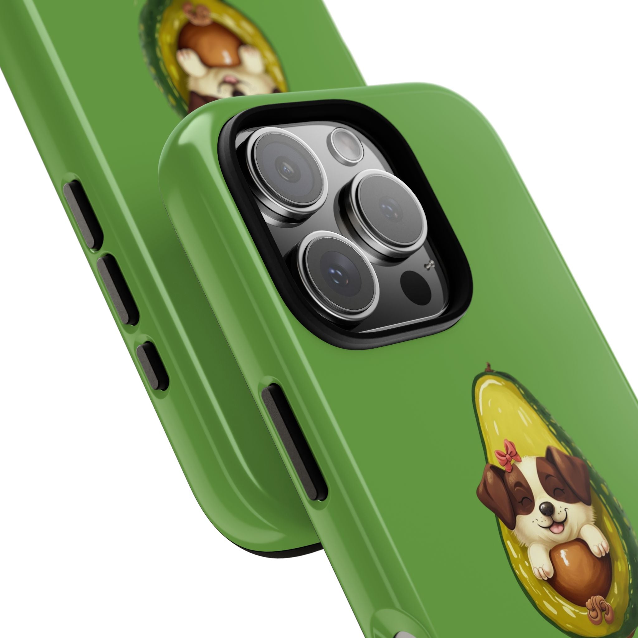 Cute Avocado Dog Phone Case - Pet Lover Gift, Animal Phone Cover, Quirky Accessory, Dog Mom Present, Custom Phone Case