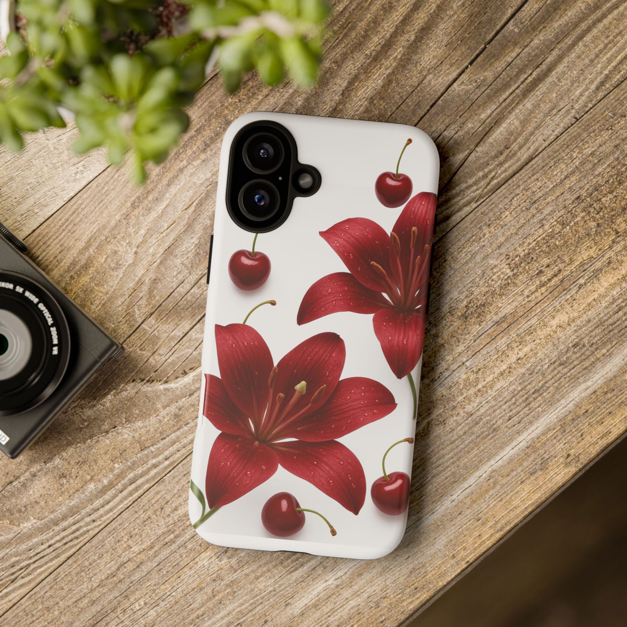 Floral Tough Phone Case, Beautiful Floral Design, Gift for Her, Risk Resistant Cover, Trendy Smartphone Accessory