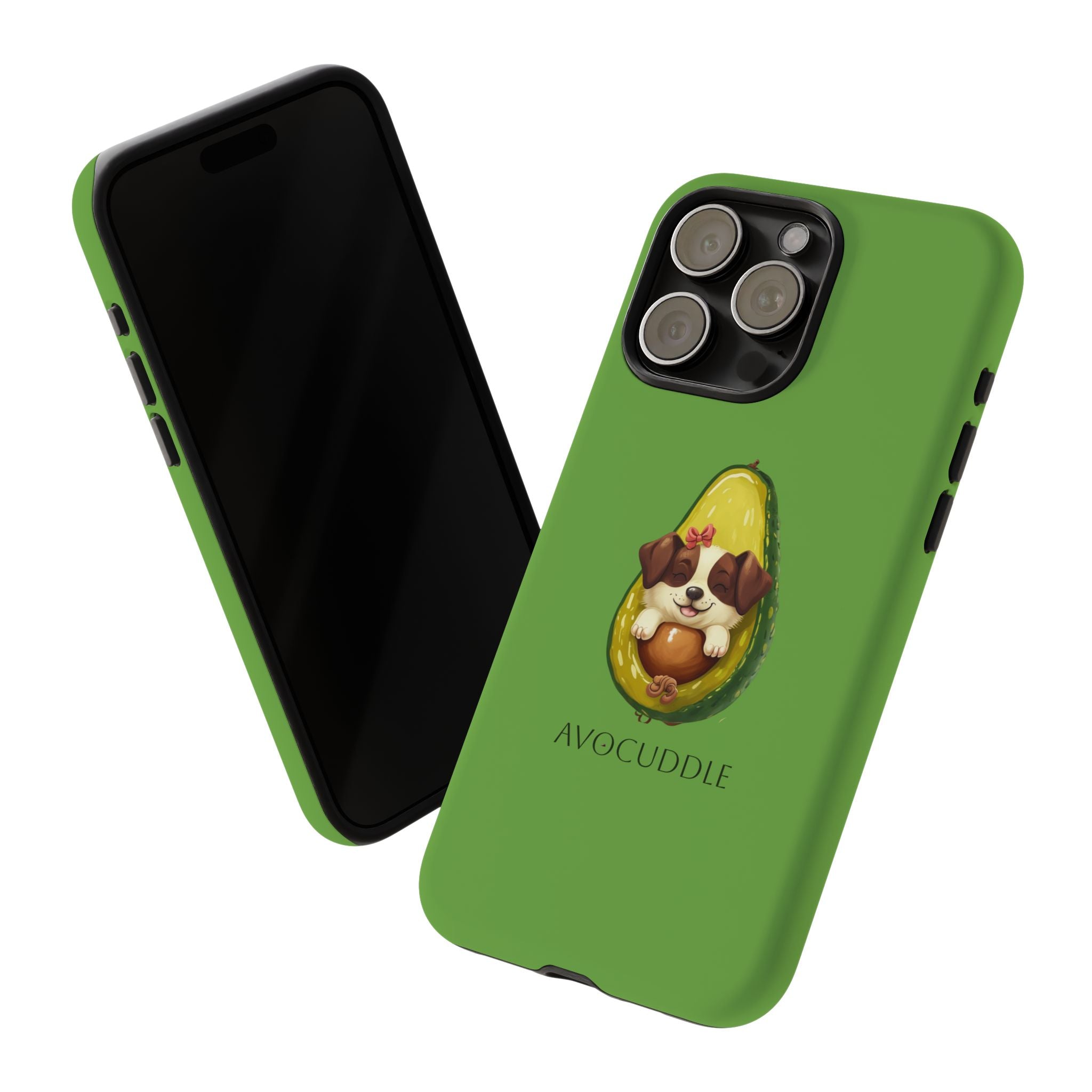 Cute Avocado Dog Phone Case - Pet Lover Gift, Animal Phone Cover, Quirky Accessory, Dog Mom Present, Custom Phone Case
