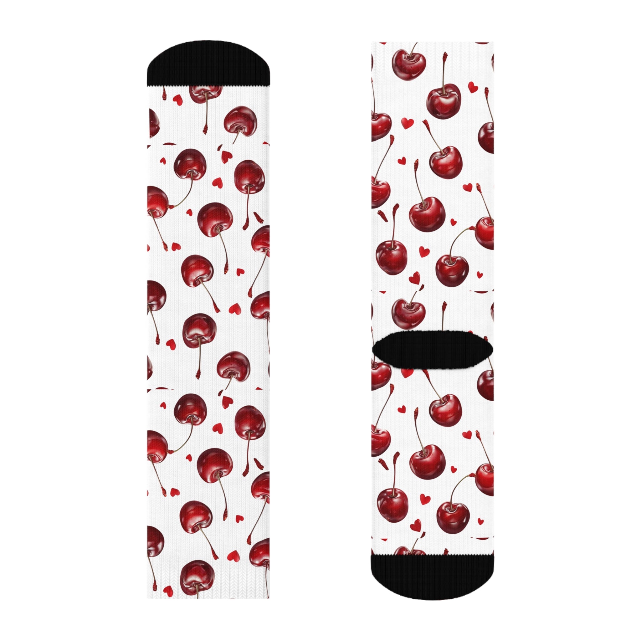 Sweet Cherry Crew Socks for Fun-Loving Souls, Cute Gift for Birthdays, Holidays, or Relaxing Days