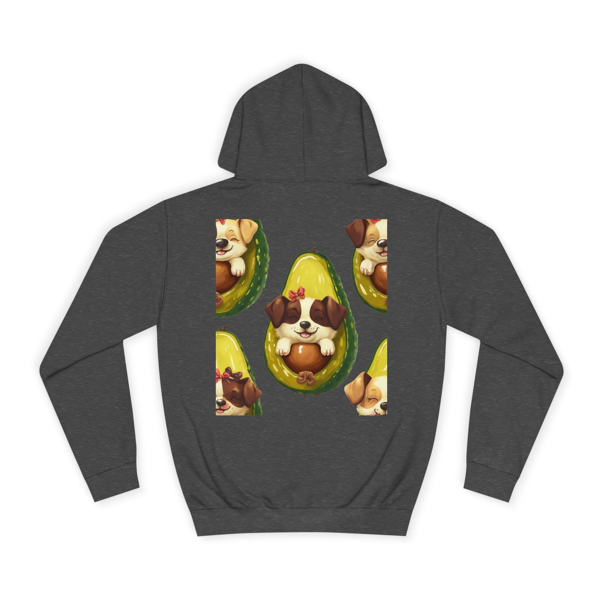 Adorable Puppy Avocado Unisex Hoodie - Cute, Cozy Sweater for Dog Lovers, Gift for Pet Owners, Birthday, Casual Wear, Trendy Apparel
