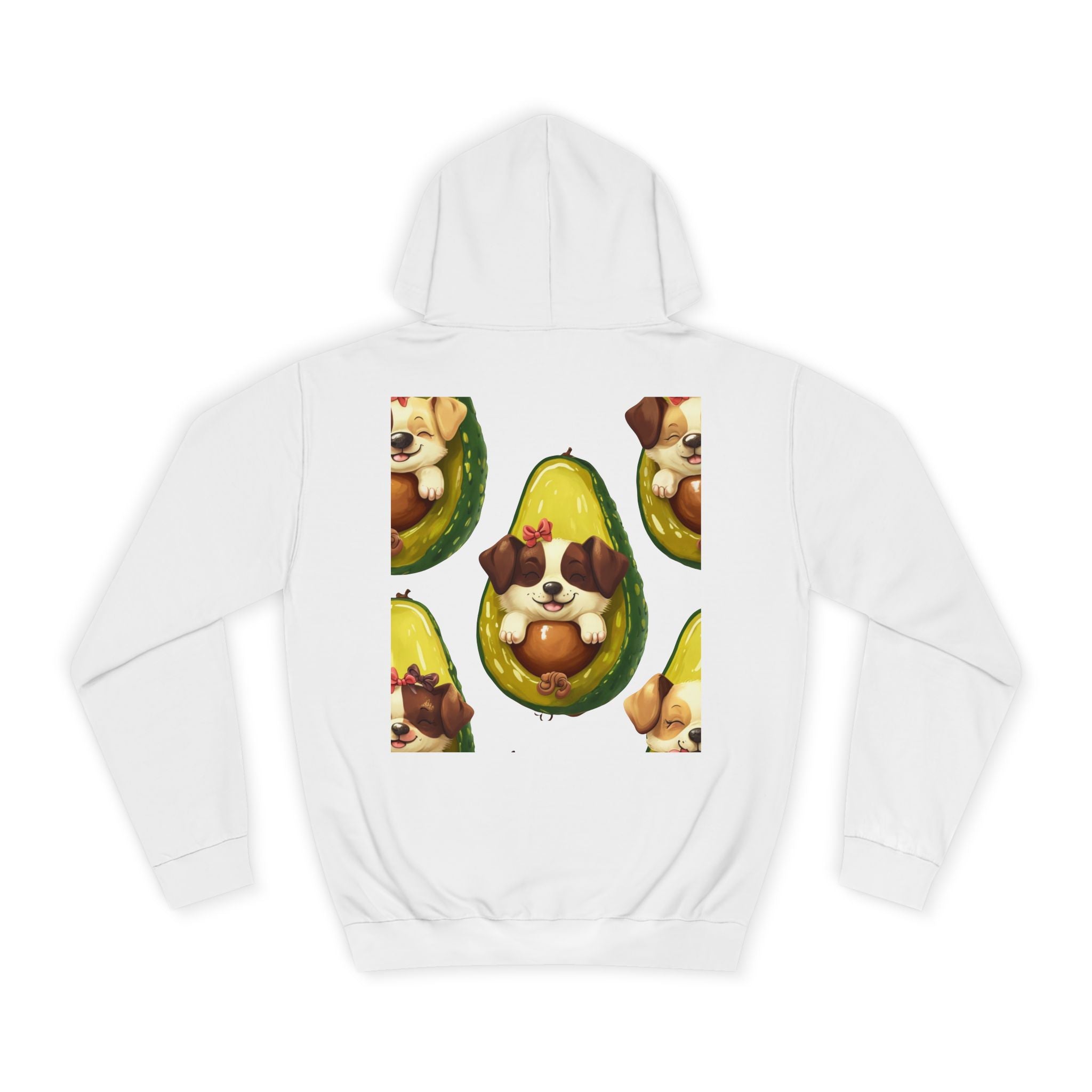 Adorable Puppy Avocado Unisex Hoodie - Cute, Cozy Sweater for Dog Lovers, Gift for Pet Owners, Birthday, Casual Wear, Trendy Apparel