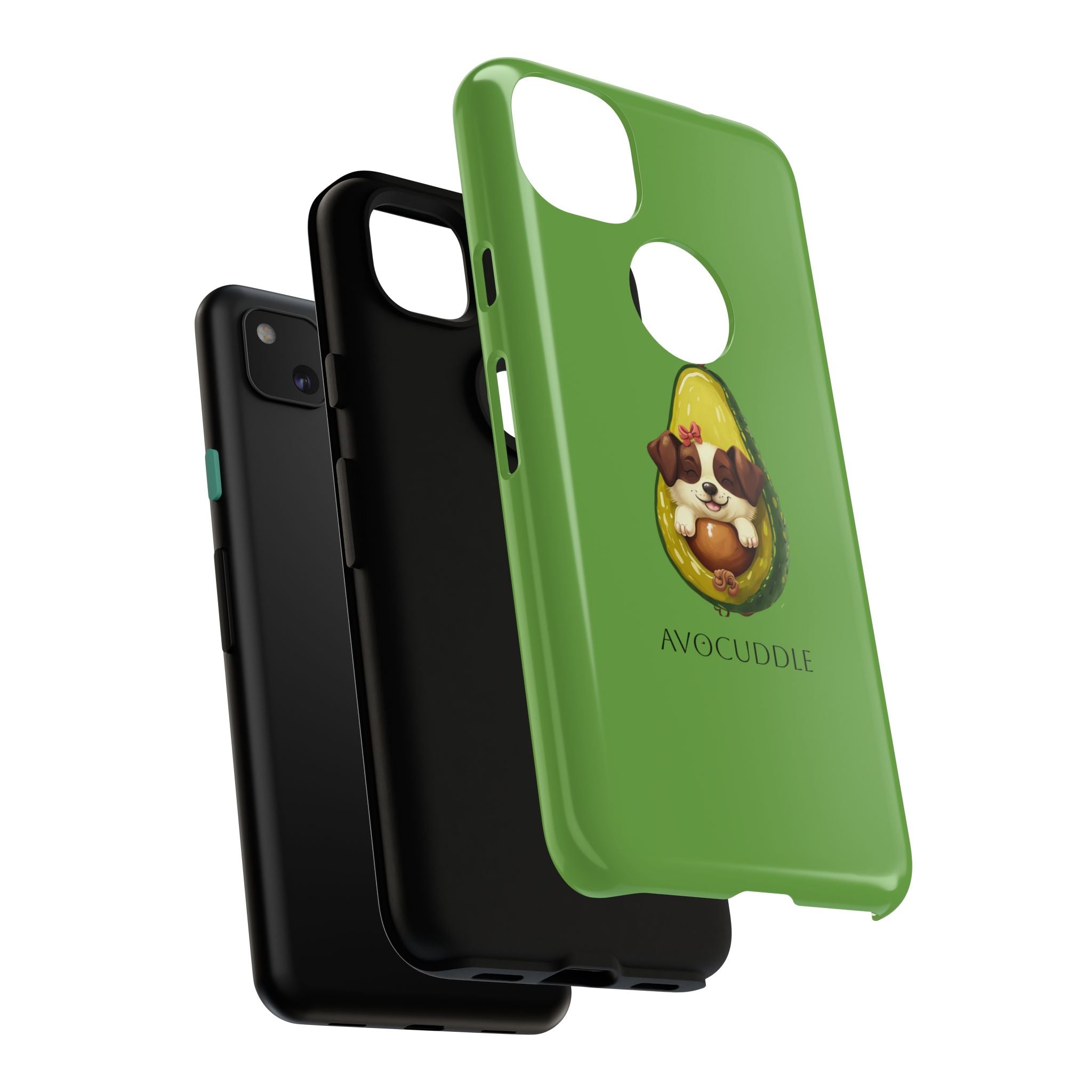 Cute Avocado Dog Phone Case - Pet Lover Gift, Animal Phone Cover, Quirky Accessory, Dog Mom Present, Custom Phone Case