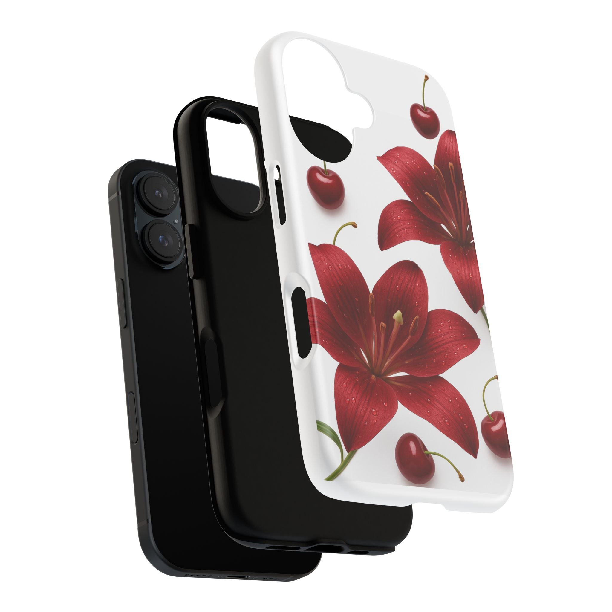 Floral Tough Phone Case, Beautiful Floral Design, Gift for Her, Risk Resistant Cover, Trendy Smartphone Accessory