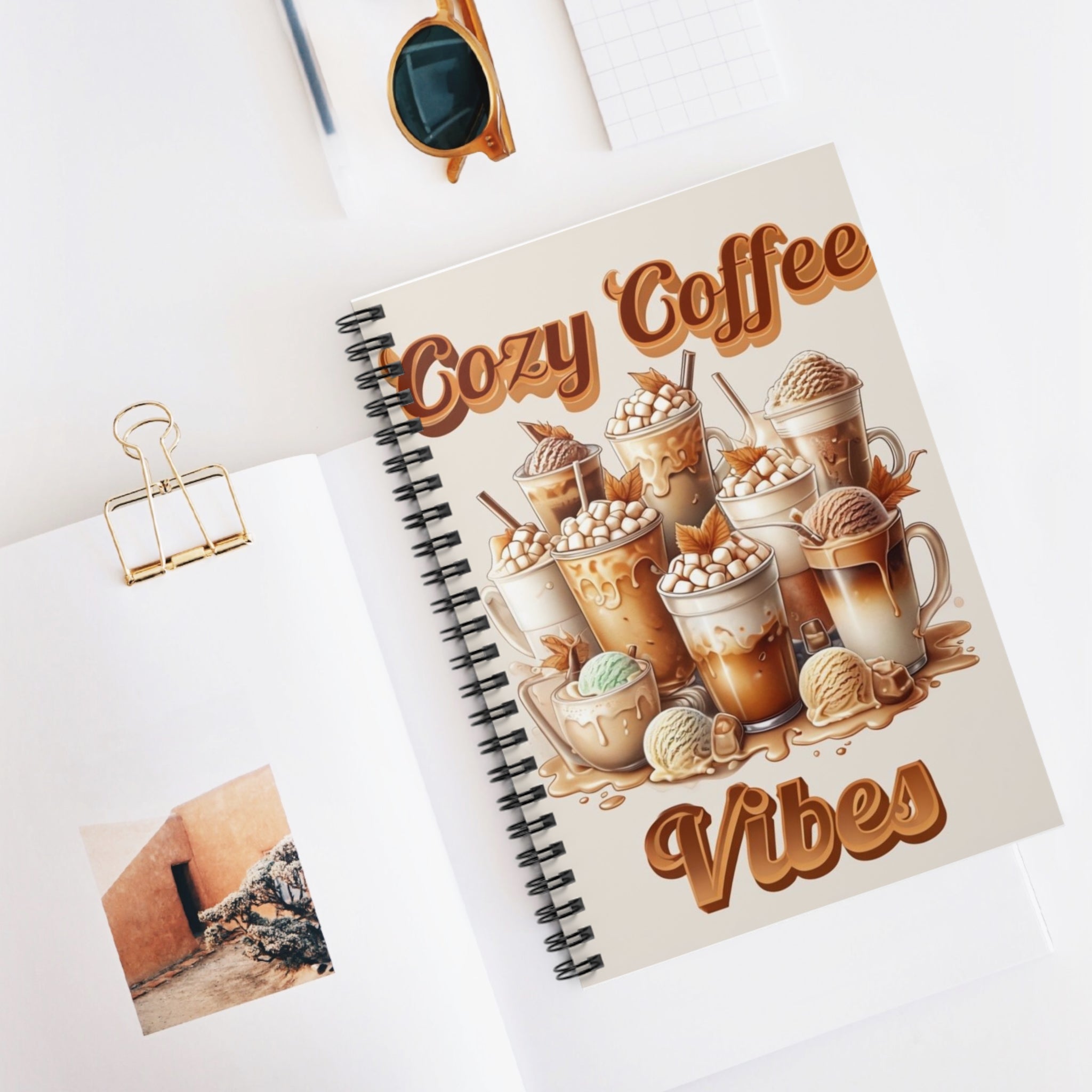 Cozy Coffee Vibes Notebook - Perfect for Journaling, Gifts, Study, Home Decor, Coffee Lovers