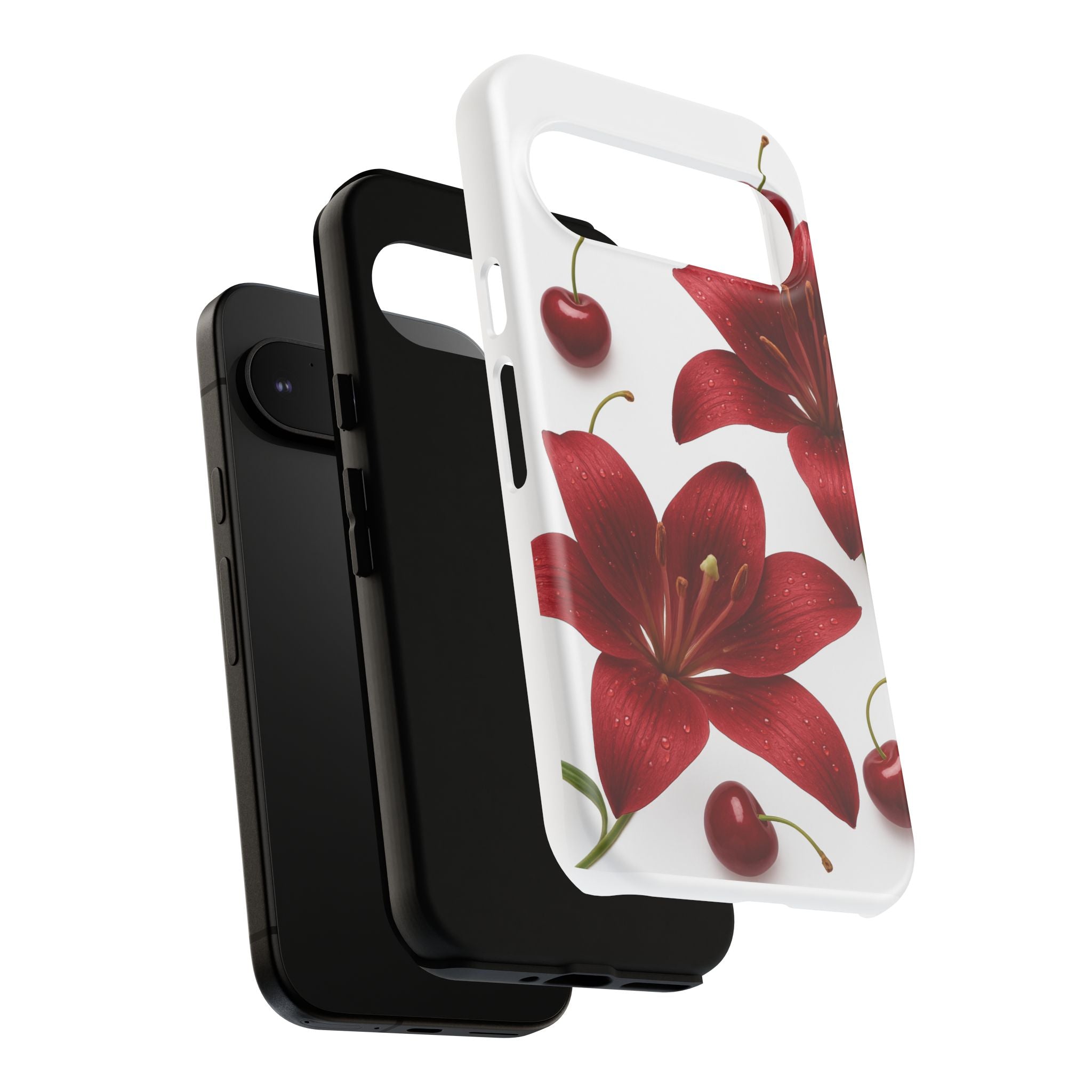 Floral Tough Phone Case, Beautiful Floral Design, Gift for Her, Risk Resistant Cover, Trendy Smartphone Accessory