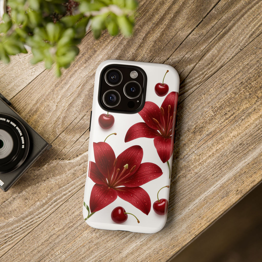 Floral Tough Phone Case, Beautiful Floral Design, Gift for Her, Risk Resistant Cover, Trendy Smartphone Accessory