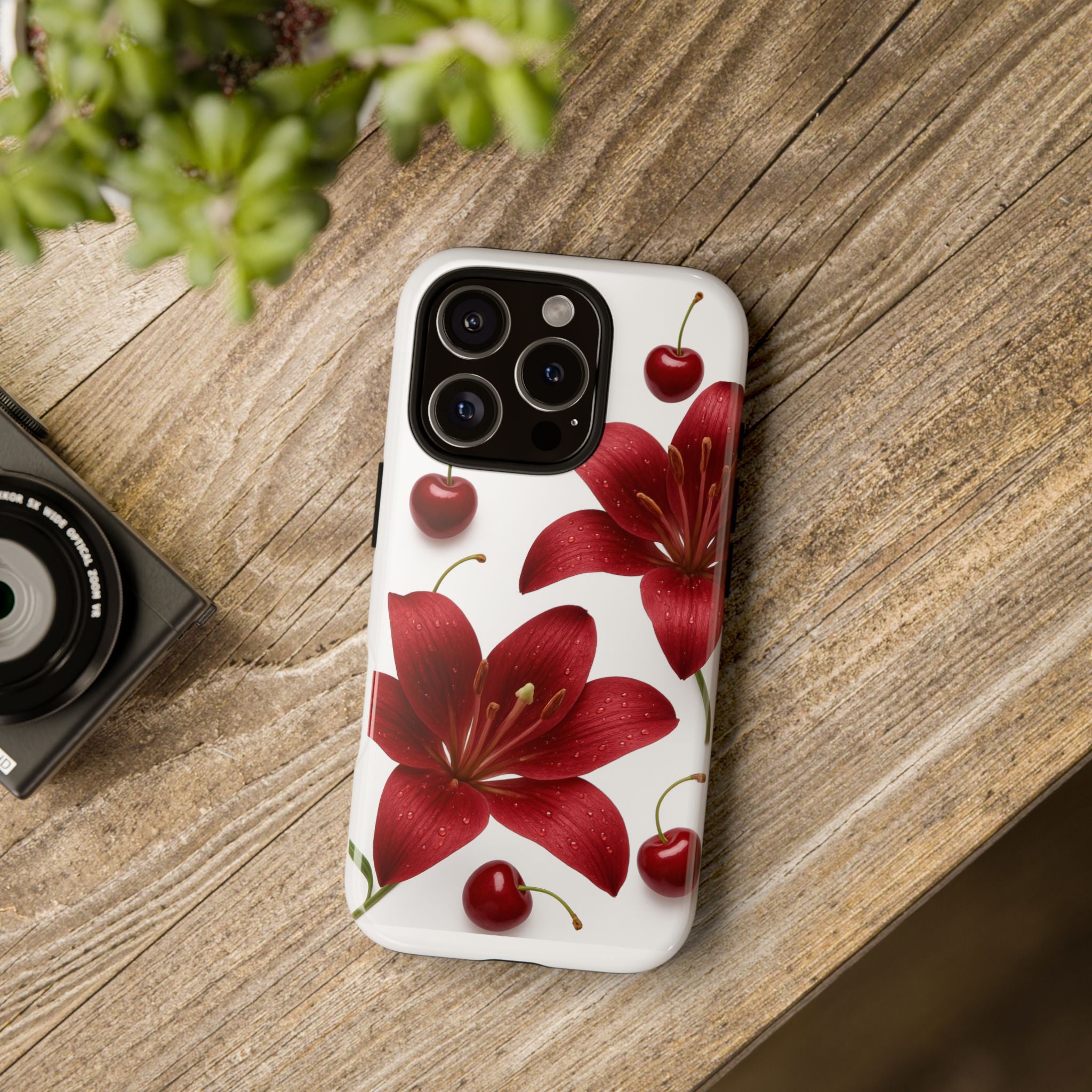 Floral Tough Phone Case, Beautiful Floral Design, Gift for Her, Risk Resistant Cover, Trendy Smartphone Accessory