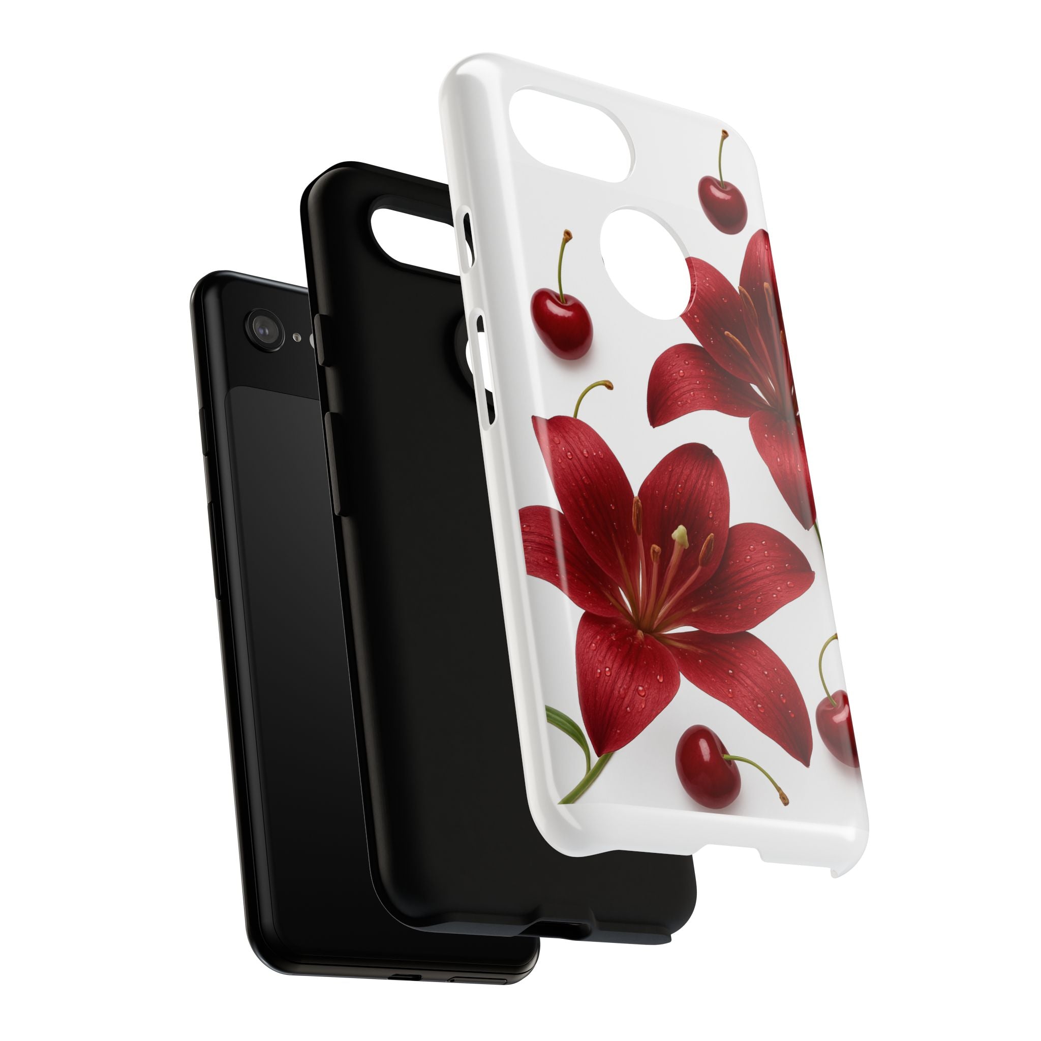 Floral Tough Phone Case, Beautiful Floral Design, Gift for Her, Risk Resistant Cover, Trendy Smartphone Accessory