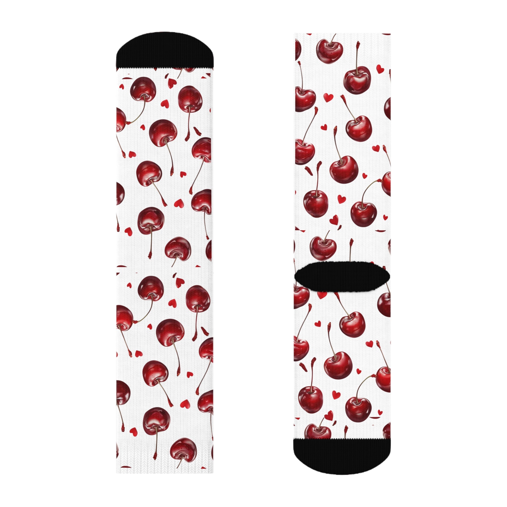 Sweet Cherry Crew Socks for Fun-Loving Souls, Cute Gift for Birthdays, Holidays, or Relaxing Days