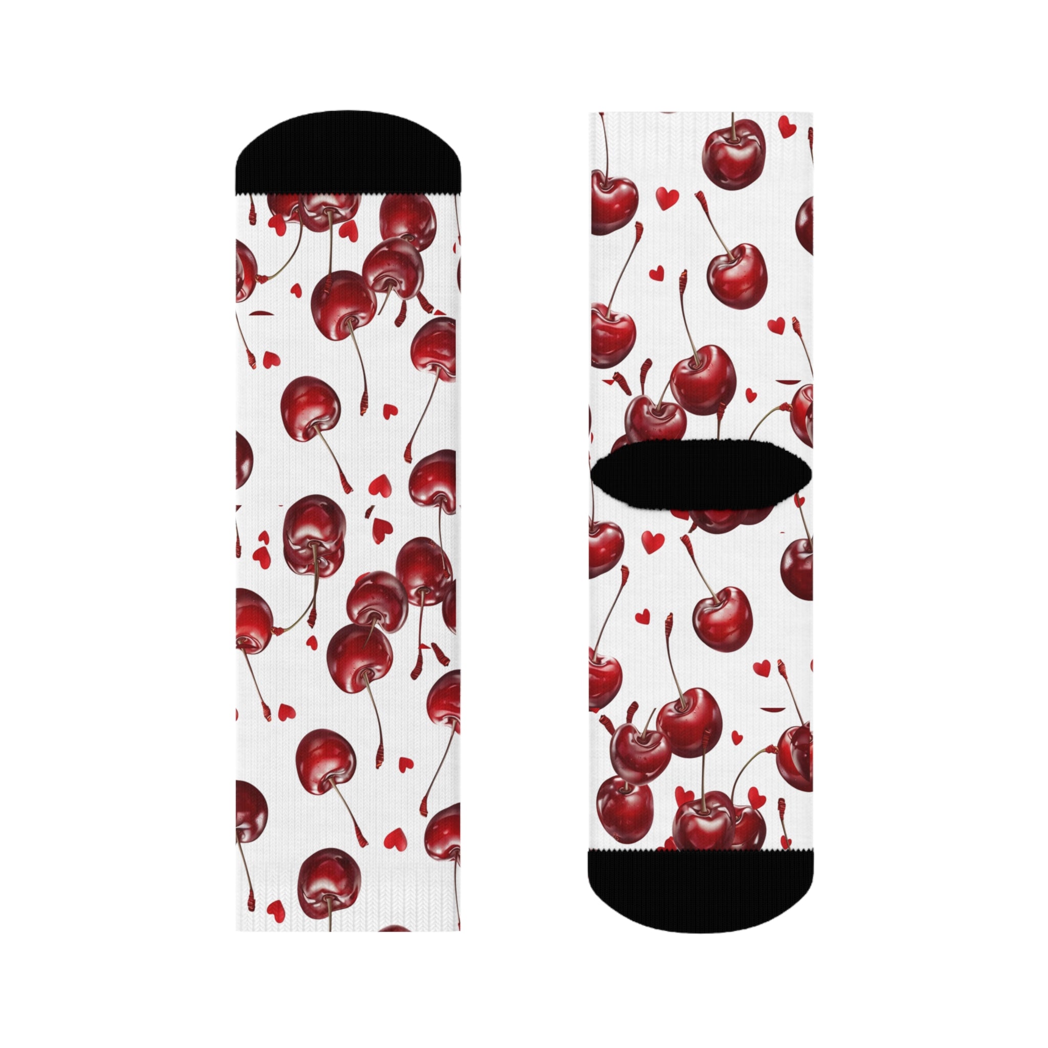 Sweet Cherry Crew Socks for Fun-Loving Souls, Cute Gift for Birthdays, Holidays, or Relaxing Days