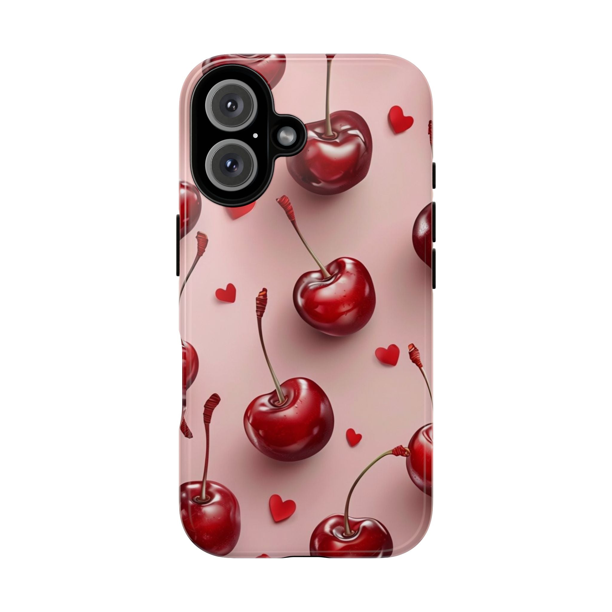 Cherry Blossom Phone Case, Cute Phone Cover, Tough Cases, Red Cherry Design, Valentine's Gift, Stylish Mobile Accessory