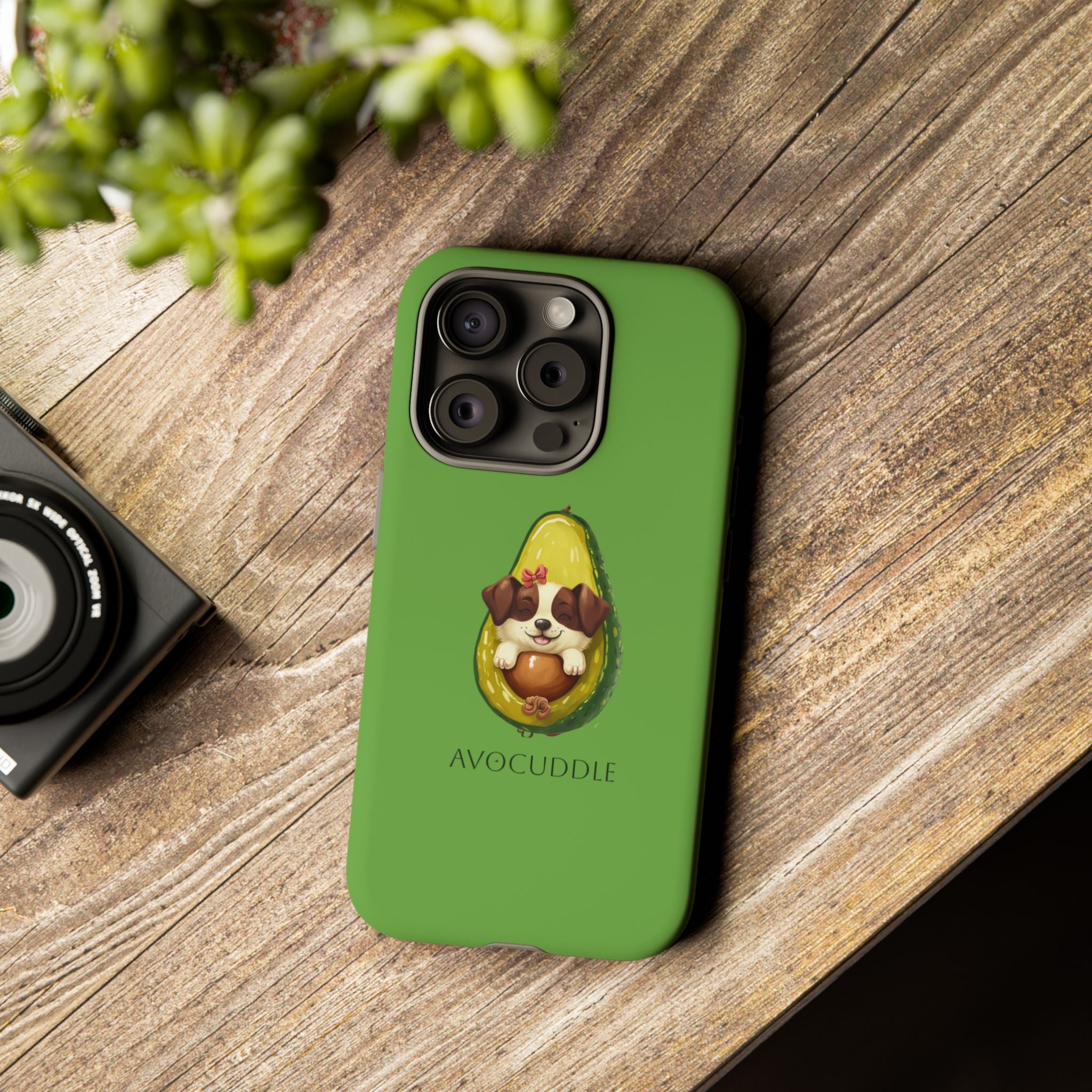 Cute Avocado Dog Phone Case - Pet Lover Gift, Animal Phone Cover, Quirky Accessory, Dog Mom Present, Custom Phone Case