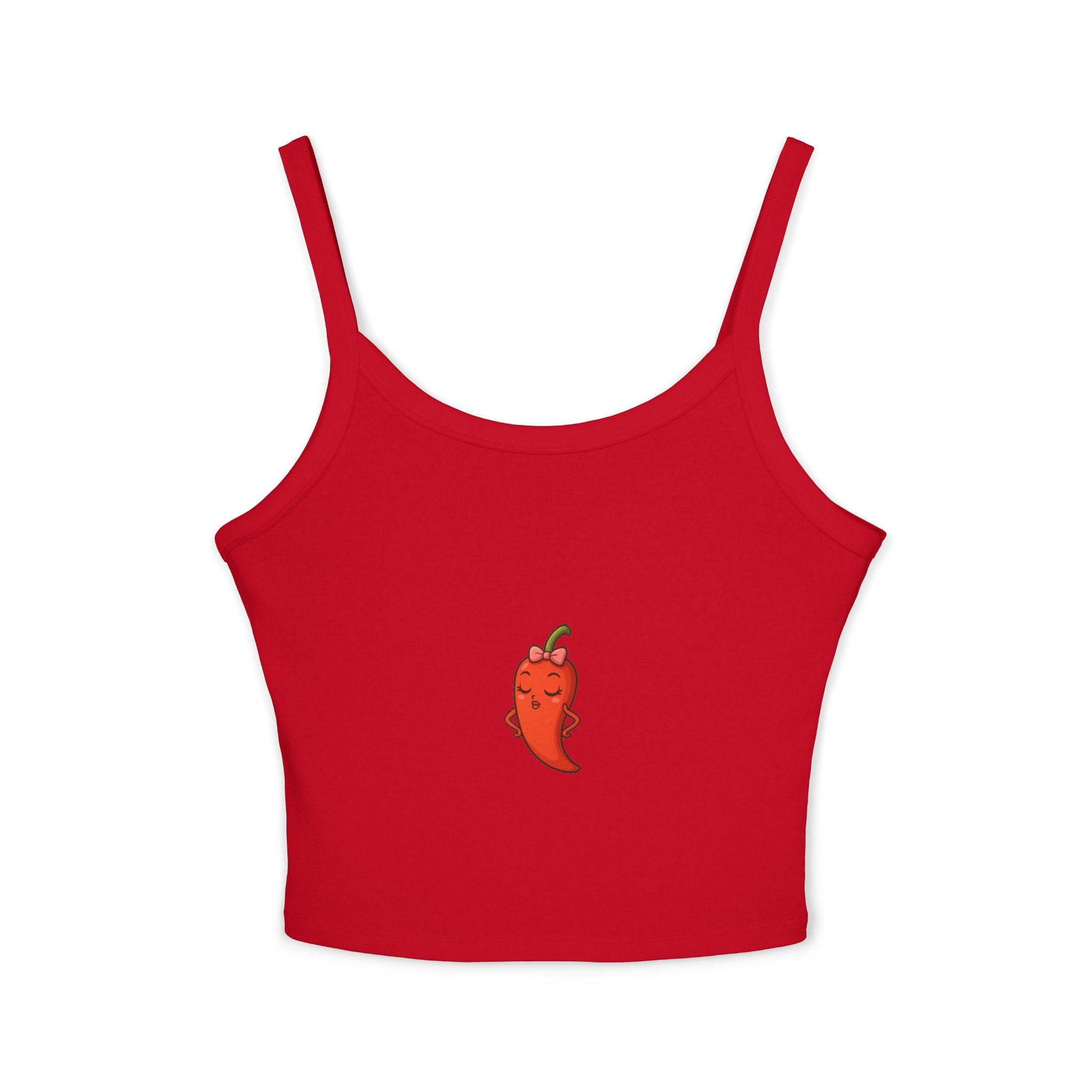 Cute Chili Pepper Women's Tank Top, Summer Fashion, Gift for Her, Casual Outfit, Trendy Sleeveless Top, Spaghetti Strap Shirt