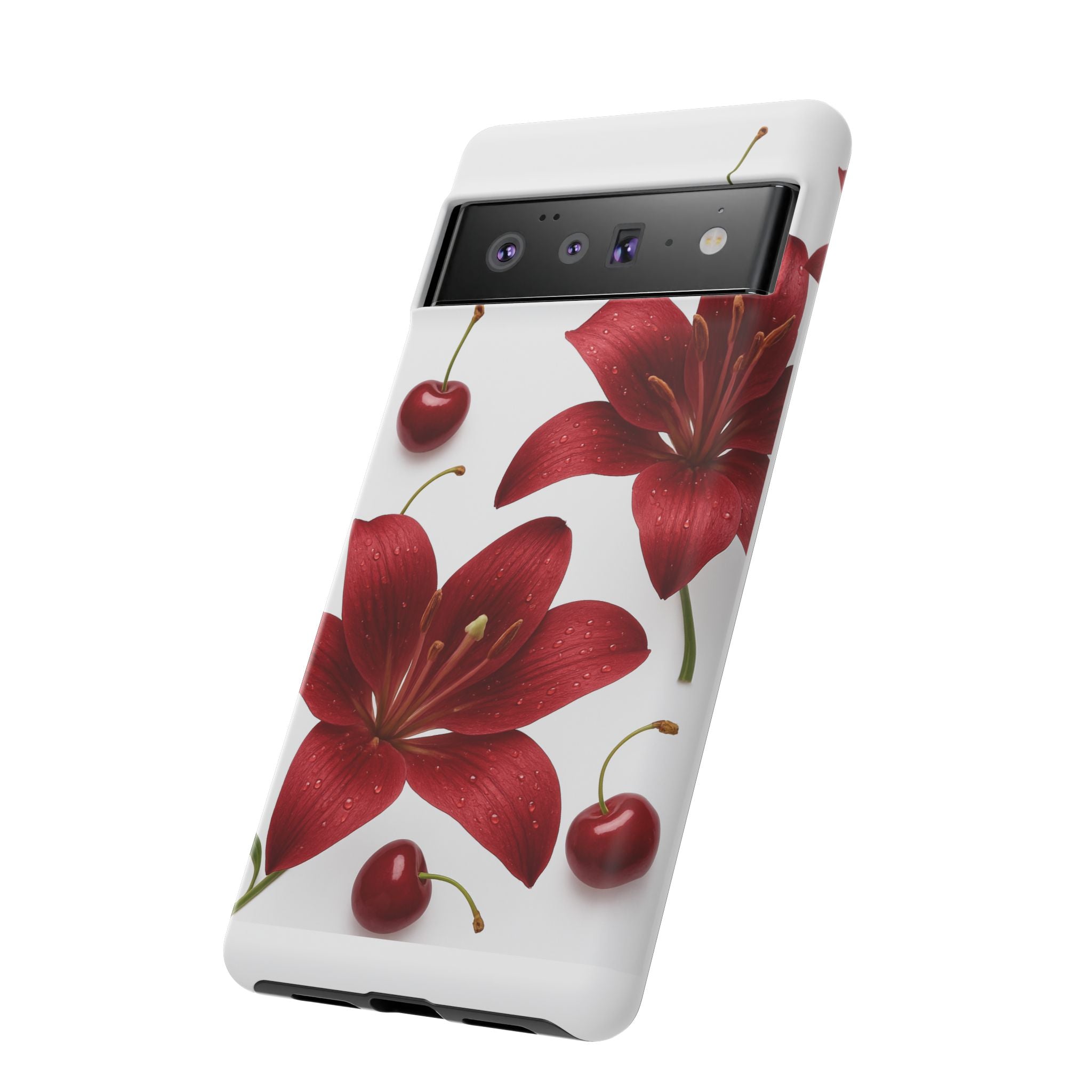 Floral Tough Phone Case, Beautiful Floral Design, Gift for Her, Risk Resistant Cover, Trendy Smartphone Accessory
