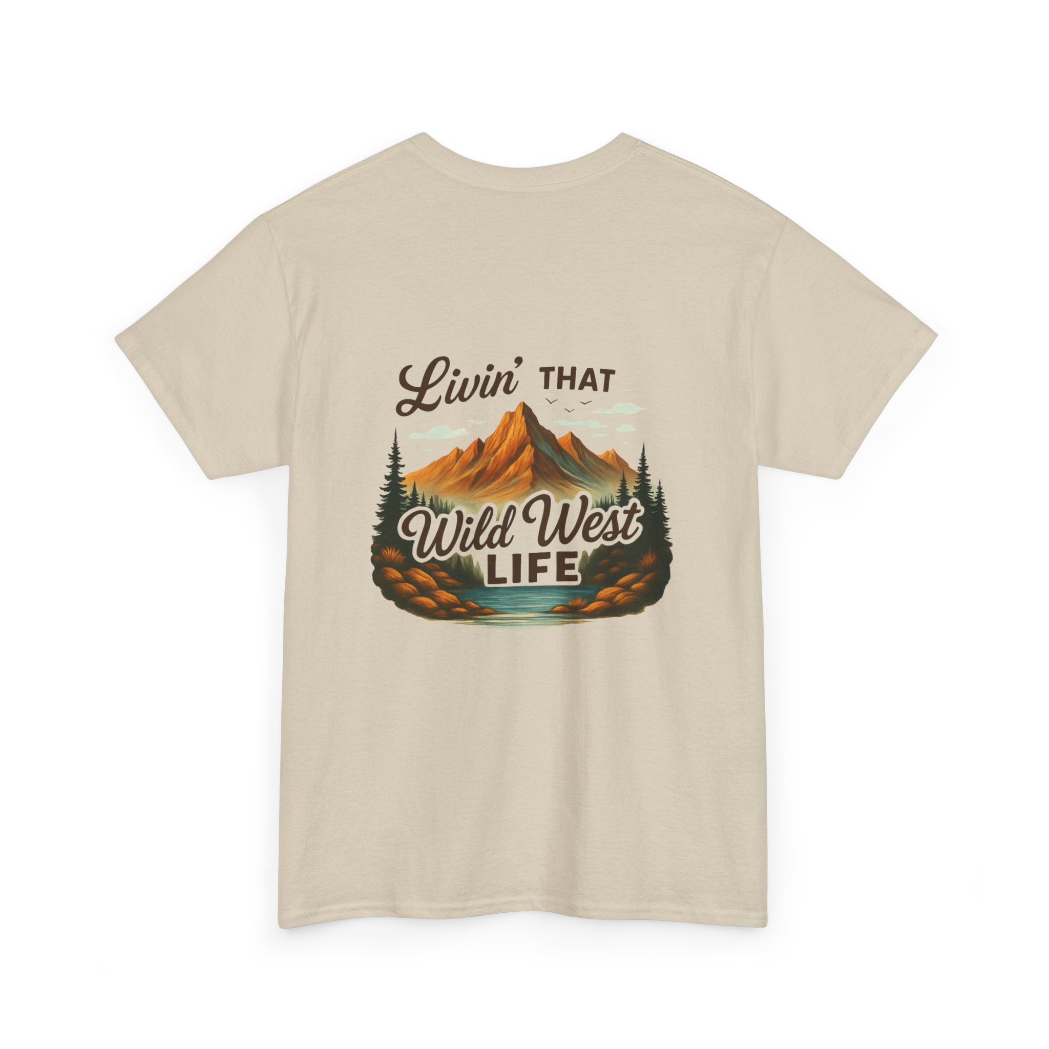 Camping Country Wild West Life Tee, Unisex Heavy Cotton T-Shirt, Adventure Shirt, Outdoor Apparel, Nature Lover Gift, Festival Wear