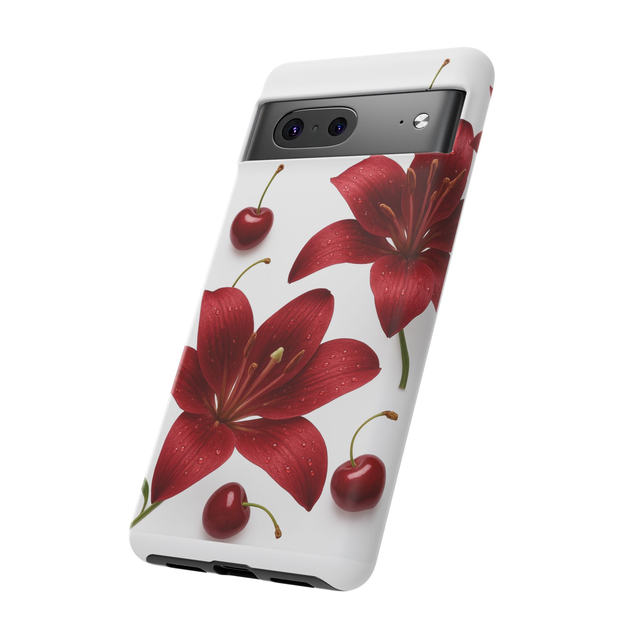 Floral Tough Phone Case, Beautiful Floral Design, Gift for Her, Risk Resistant Cover, Trendy Smartphone Accessory