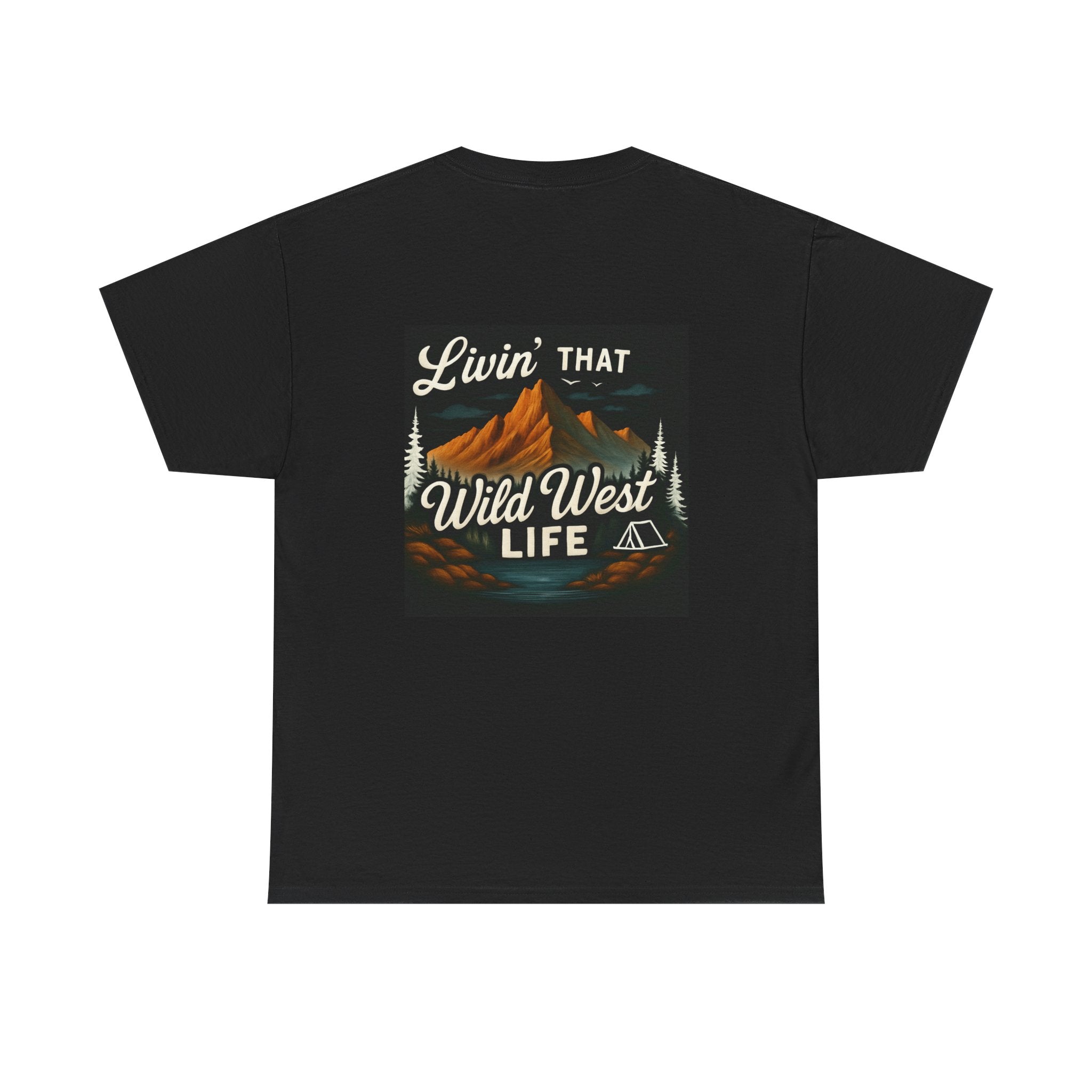 Camping Country Wild West Life Tee, Unisex Heavy Cotton T-Shirt, Adventure Shirt, Outdoor Apparel, Nature Lover Gift, Festival Wear