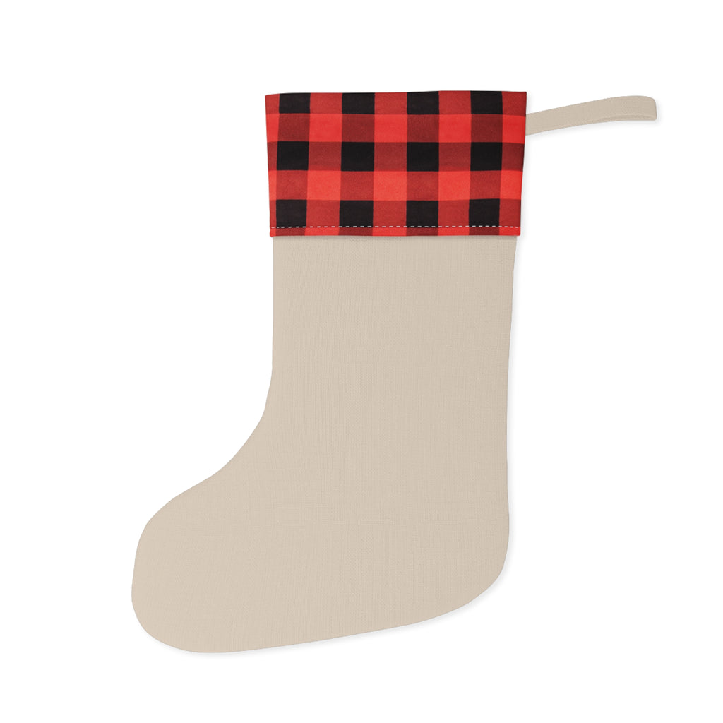 Christmas Stocking Personalized Red Plaid Xmas Decor