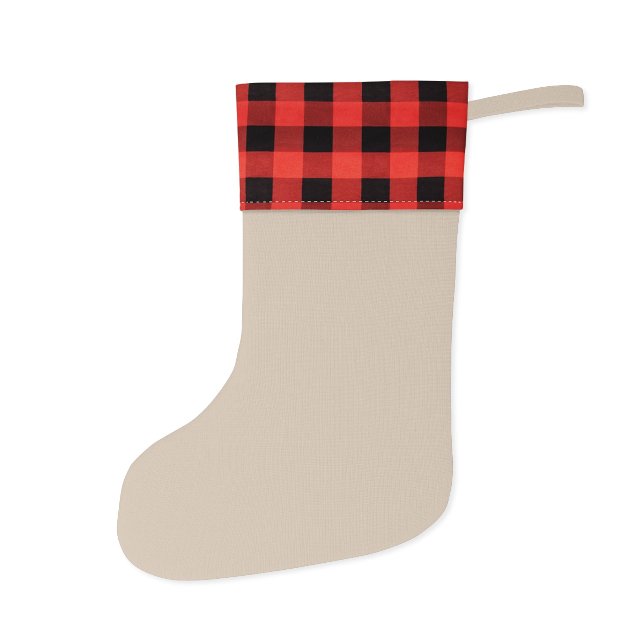 Christmas Stocking Personalized Red Plaid Xmas Decor