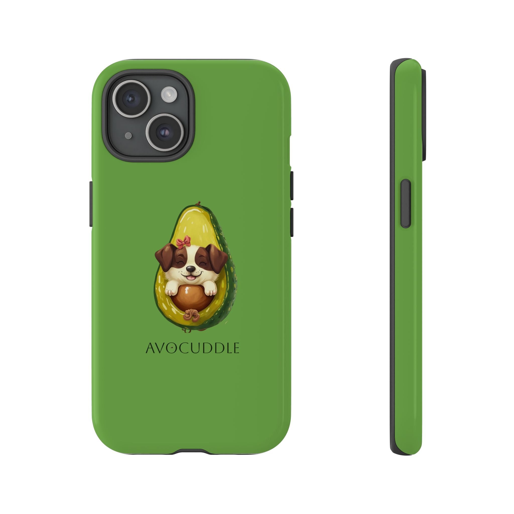 Cute Avocado Dog Phone Case - Pet Lover Gift, Animal Phone Cover, Quirky Accessory, Dog Mom Present, Custom Phone Case