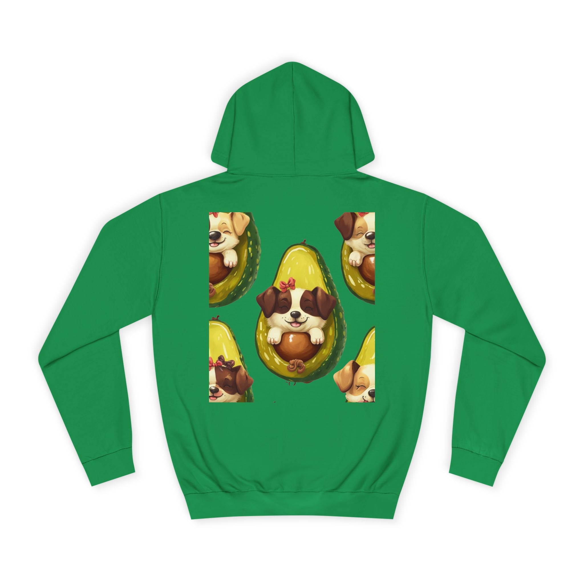 Adorable Puppy Avocado Unisex Hoodie - Cute, Cozy Sweater for Dog Lovers, Gift for Pet Owners, Birthday, Casual Wear, Trendy Apparel