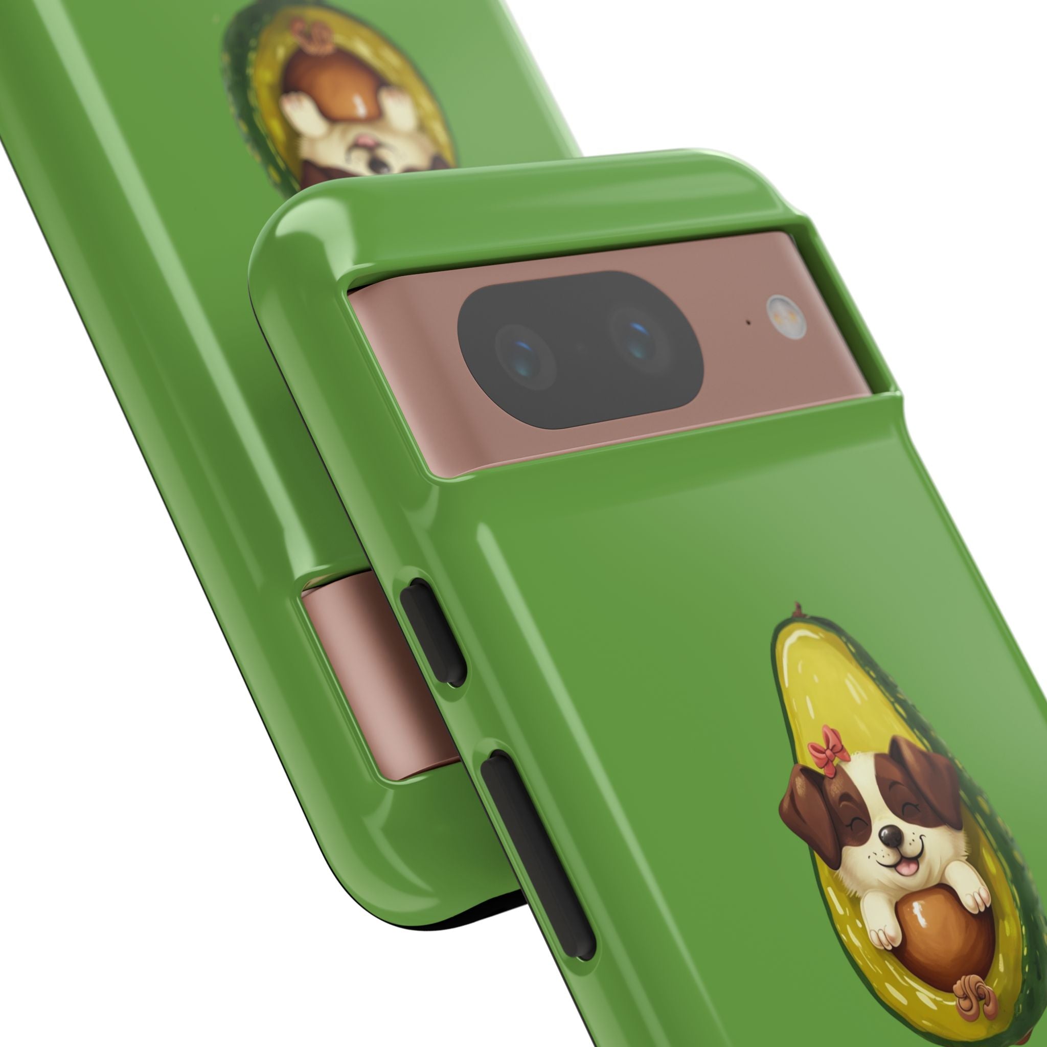 Cute Avocado Dog Phone Case - Pet Lover Gift, Animal Phone Cover, Quirky Accessory, Dog Mom Present, Custom Phone Case