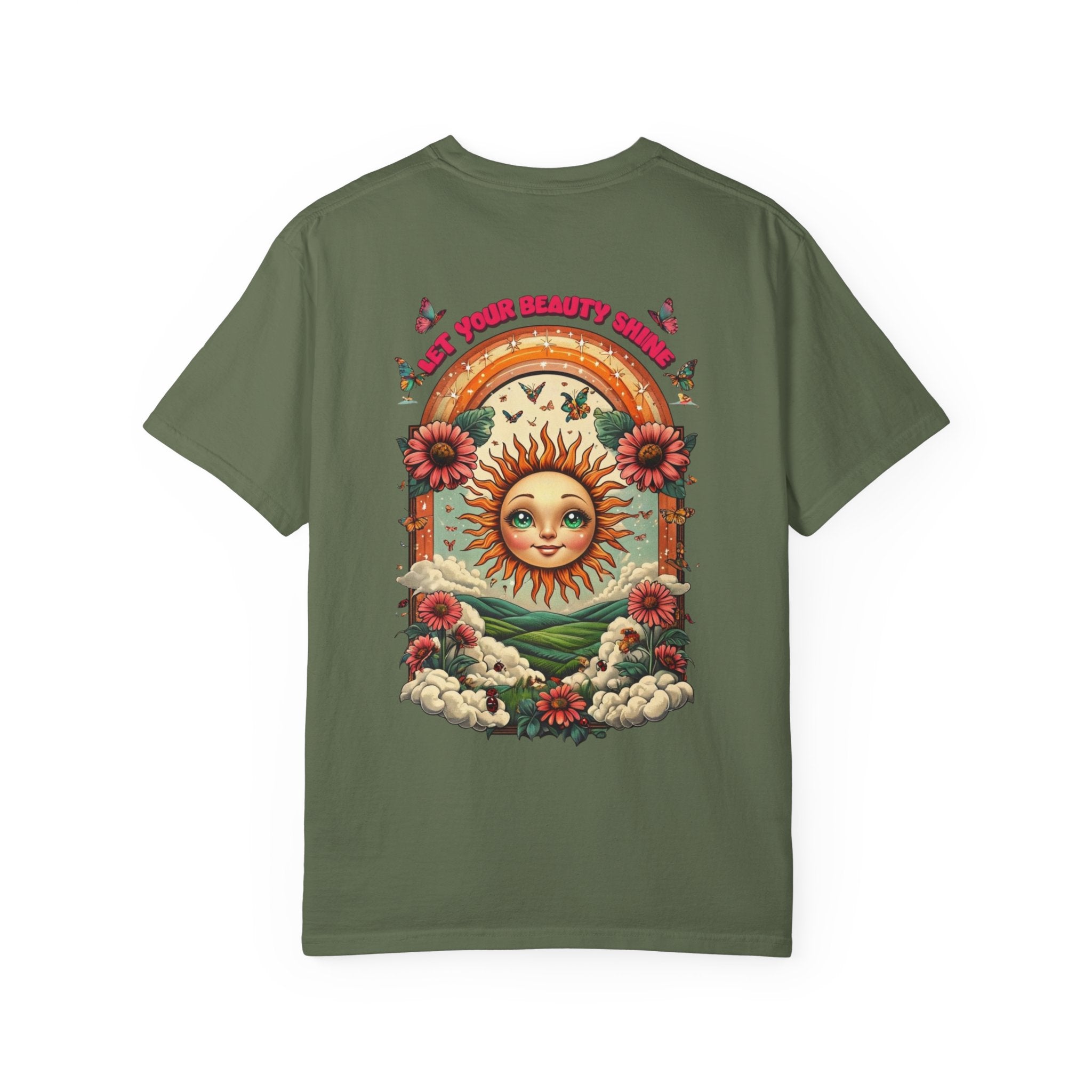 Sunshine Vibes Unisex Garment-Dyed T-shirt, Vintage Graphic Tee, Summer Fashion, Gift for Her, Eco-Friendly Clothing, Festival Wear
