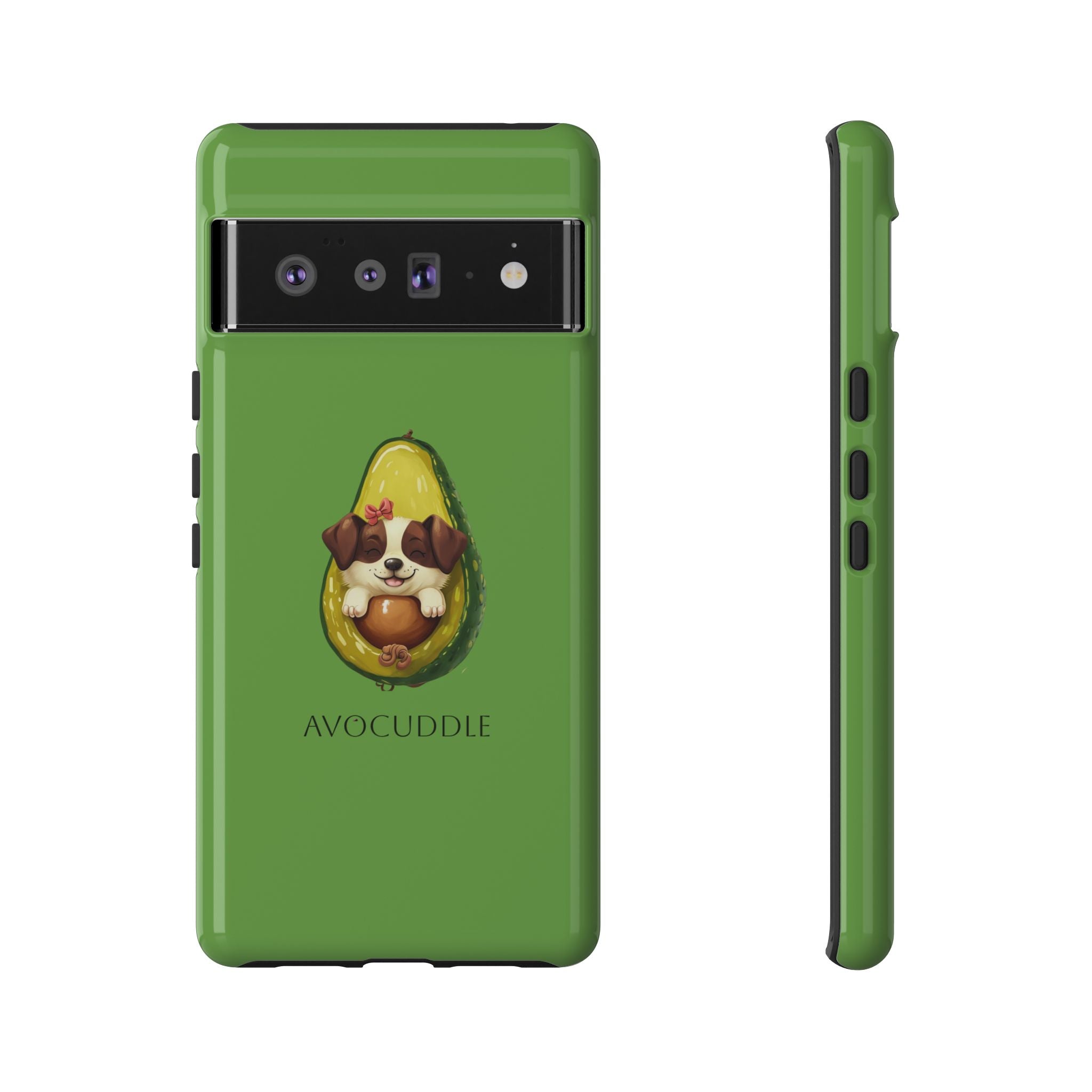 Cute Avocado Dog Phone Case - Pet Lover Gift, Animal Phone Cover, Quirky Accessory, Dog Mom Present, Custom Phone Case